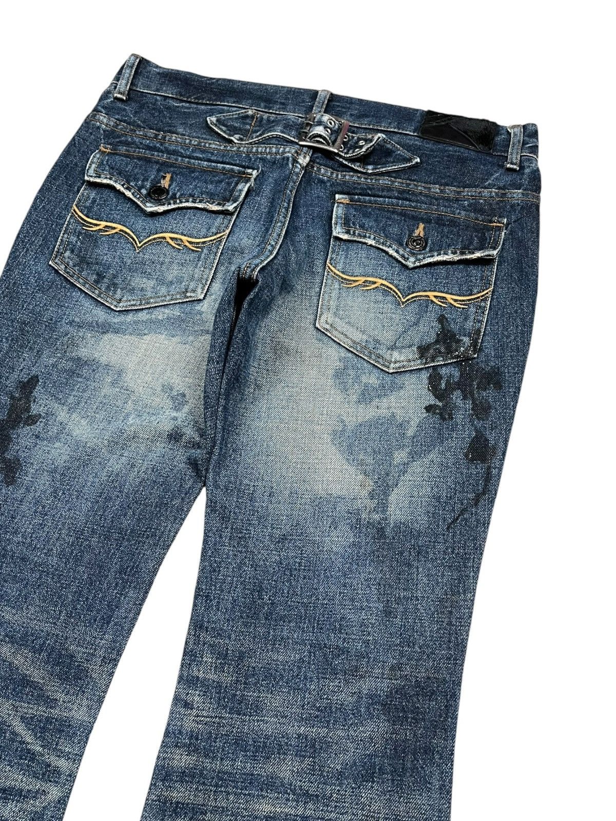 GOSTAR DE FUGA FUGA Distressed Lowrise Flared Denim Pants Size US 31 - 3 Thumbnail