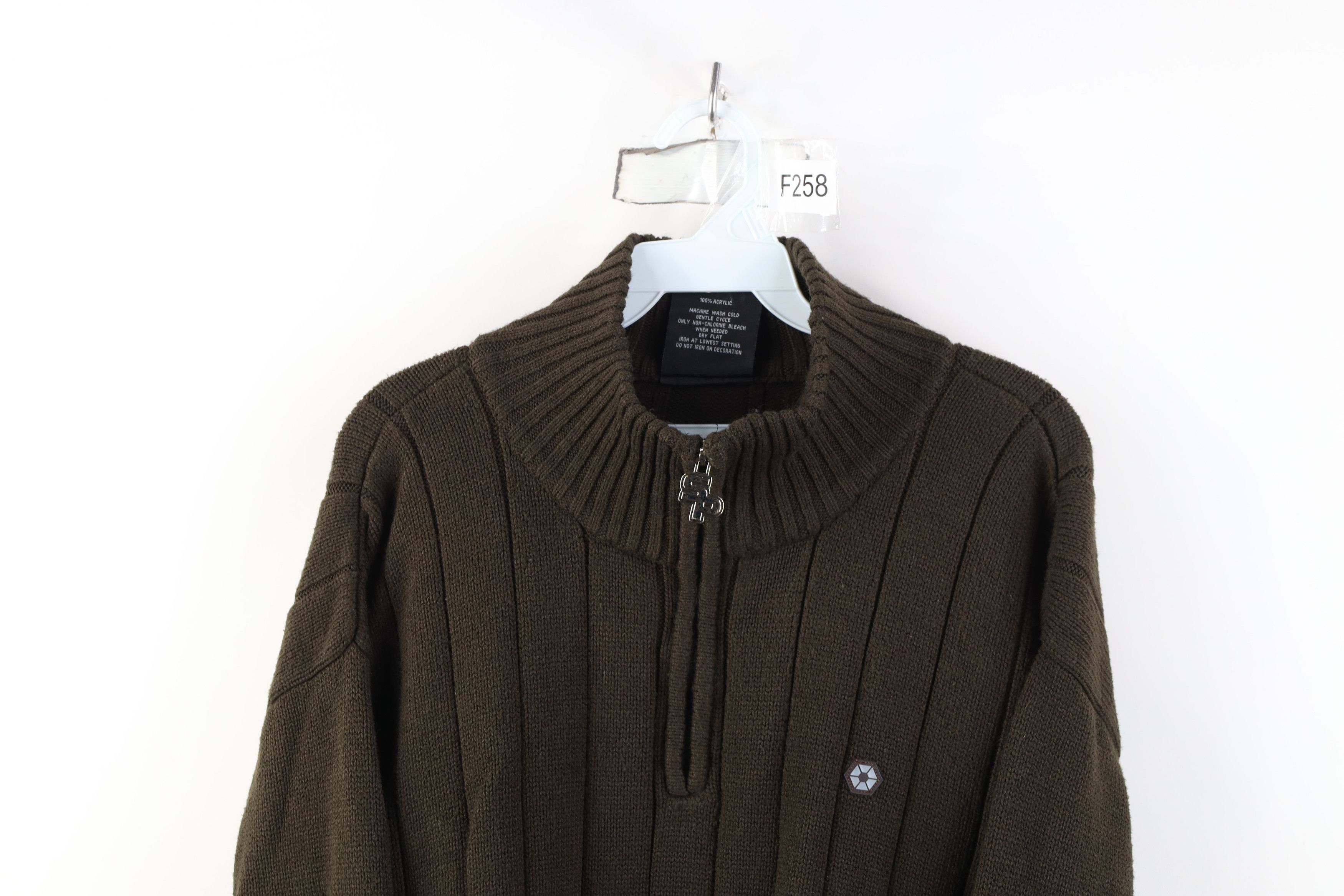 Southpole Vintage 90s Y2K South Pole Half Zip Pullover Sweater Brown Size US XL / EU 56 / 4 - 2 Thumbnail