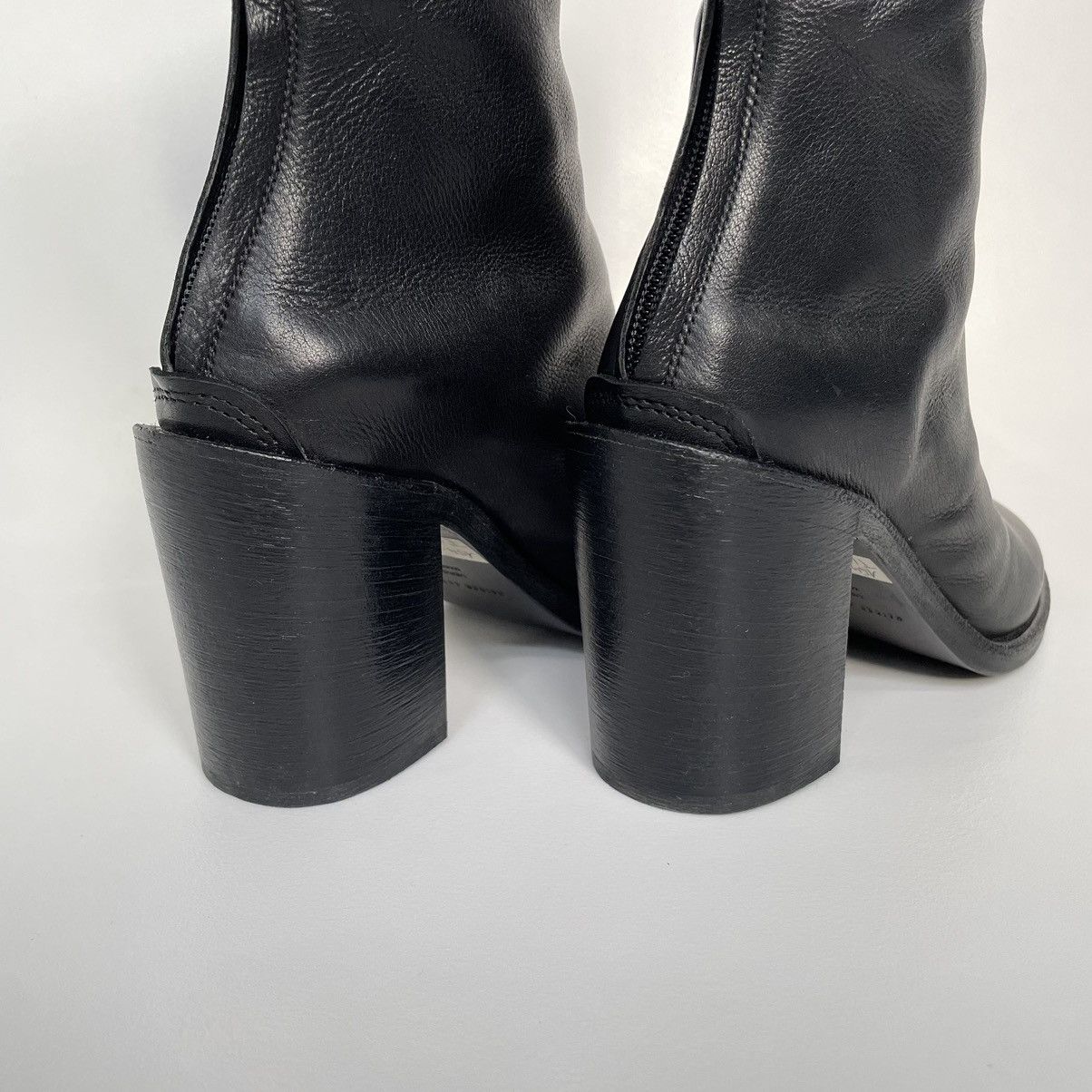 Haider Ackermann Sample Black Leather Thigh High Boots Size US 8 / IT 38 - 10 Thumbnail