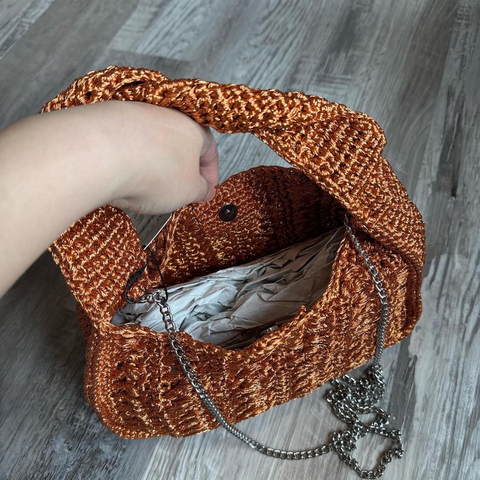Zara ZARA BRAIDED RHINESTONE WOVEN MINI BAG Size ONE SIZE - 7 Thumbnail