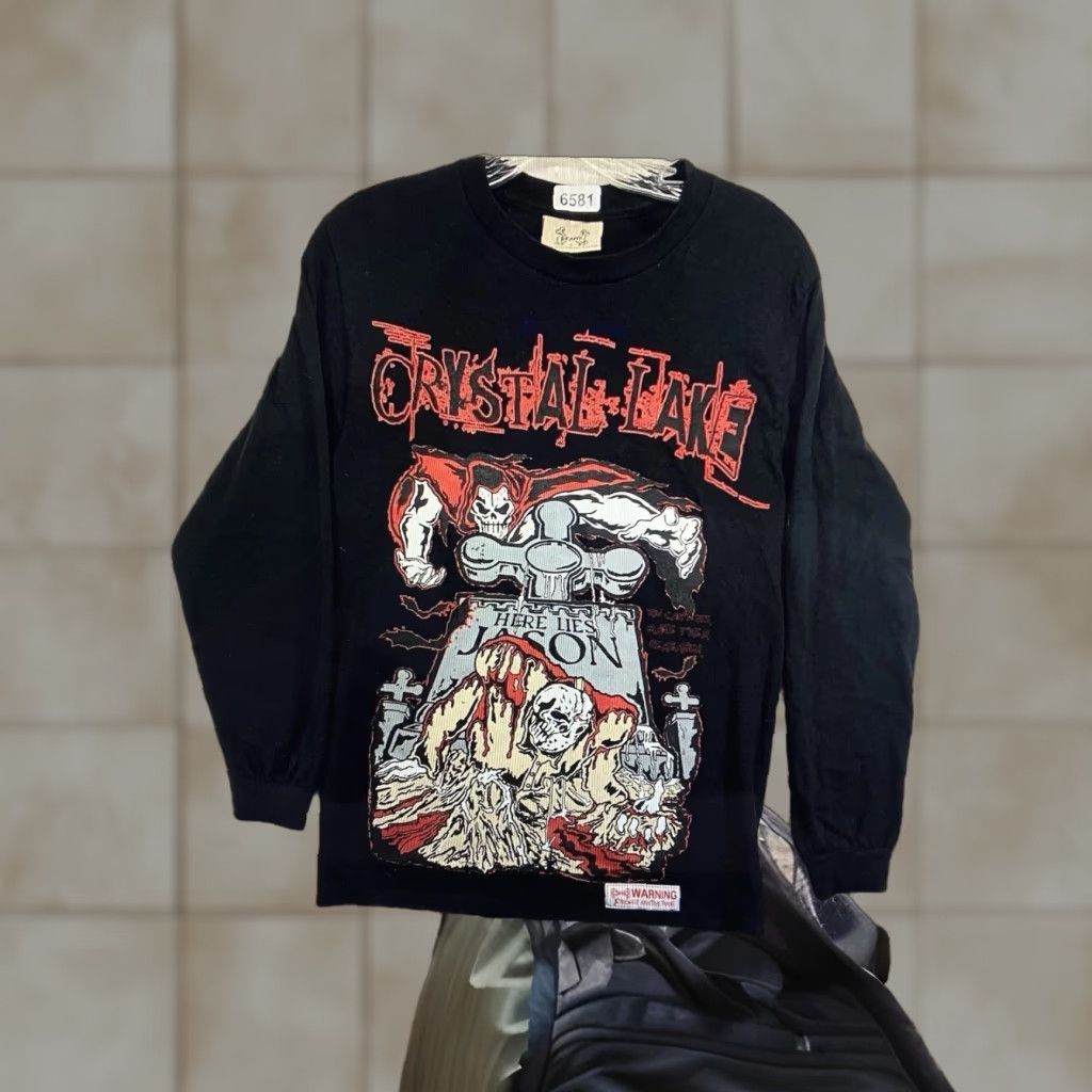 Vintage VINTAGE Friday the 13th T-Shirt Unisex Adults Small Long Sleeve Graphic Jason Horror Movie Retro 80s Size US S / EU 44-46 / 1 - 1 Thumbnail