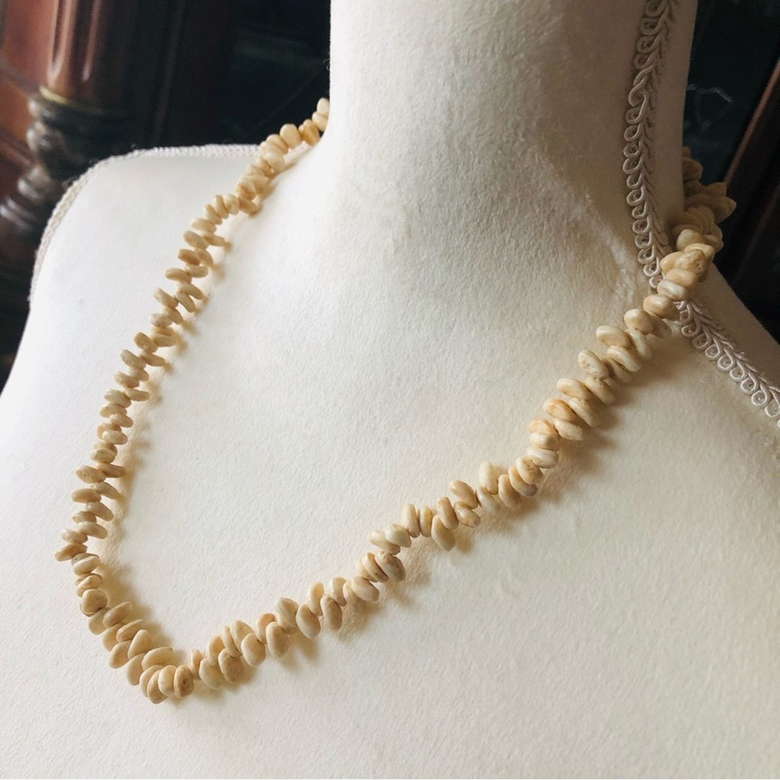 Vintage Vintage boho Scolecite beaded necklace Size ONE SIZE - 4 Thumbnail