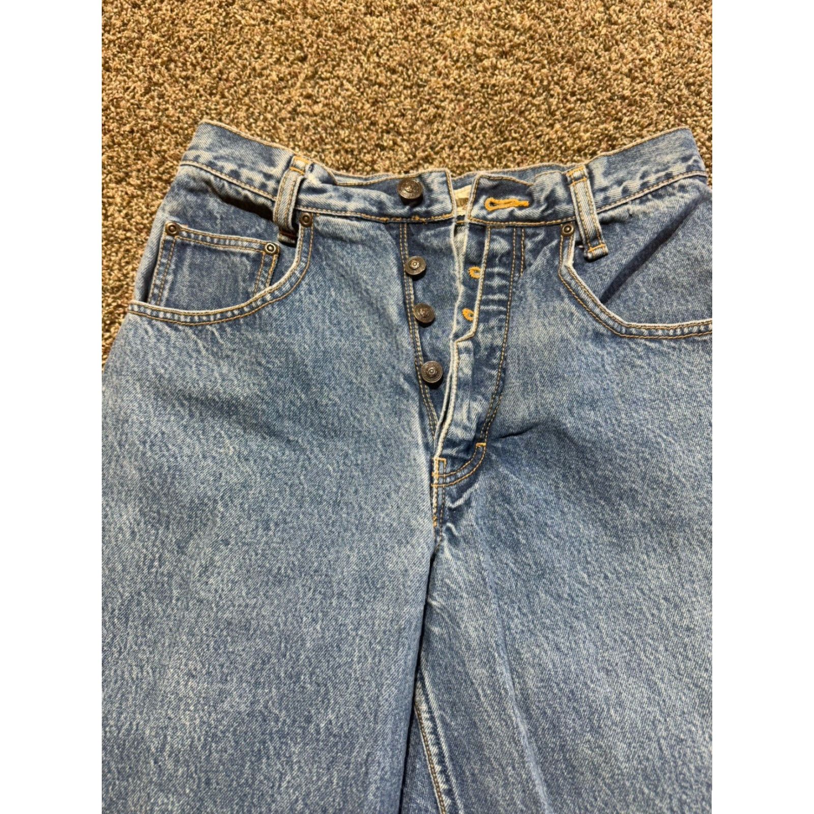 Vintage VINTAGE Paris Jeans Women's 7 Blue Denim High Rise Mom Button Womens Jeans 5-Pocket Design Cotton Denim Button Size 28" / US 6 / IT 42 - 2 Thumbnail