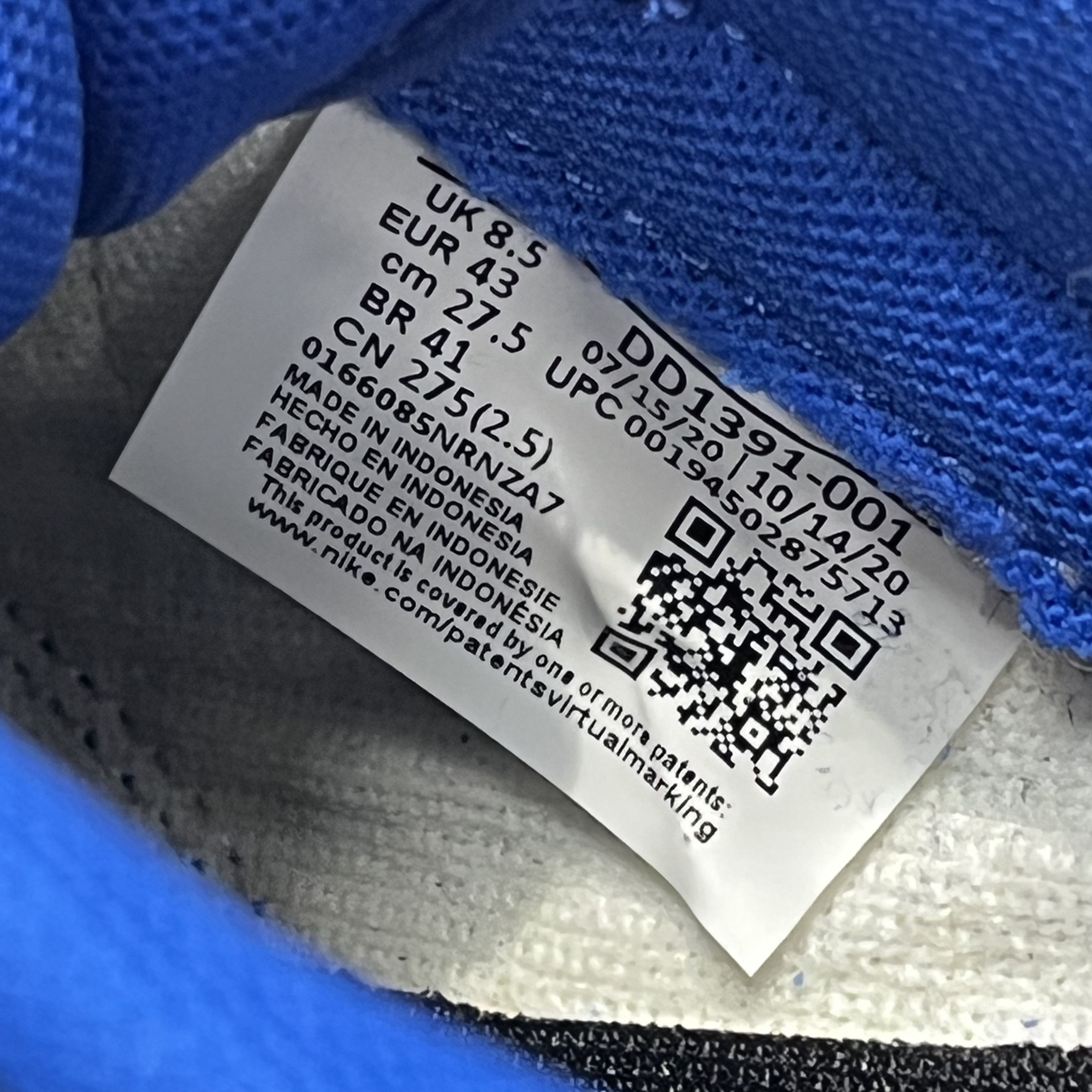 Nike Nike Dunk Low Retro Hyper Cobalt 2021 Size US 9.5 / EU 42-43 - 7 Thumbnail