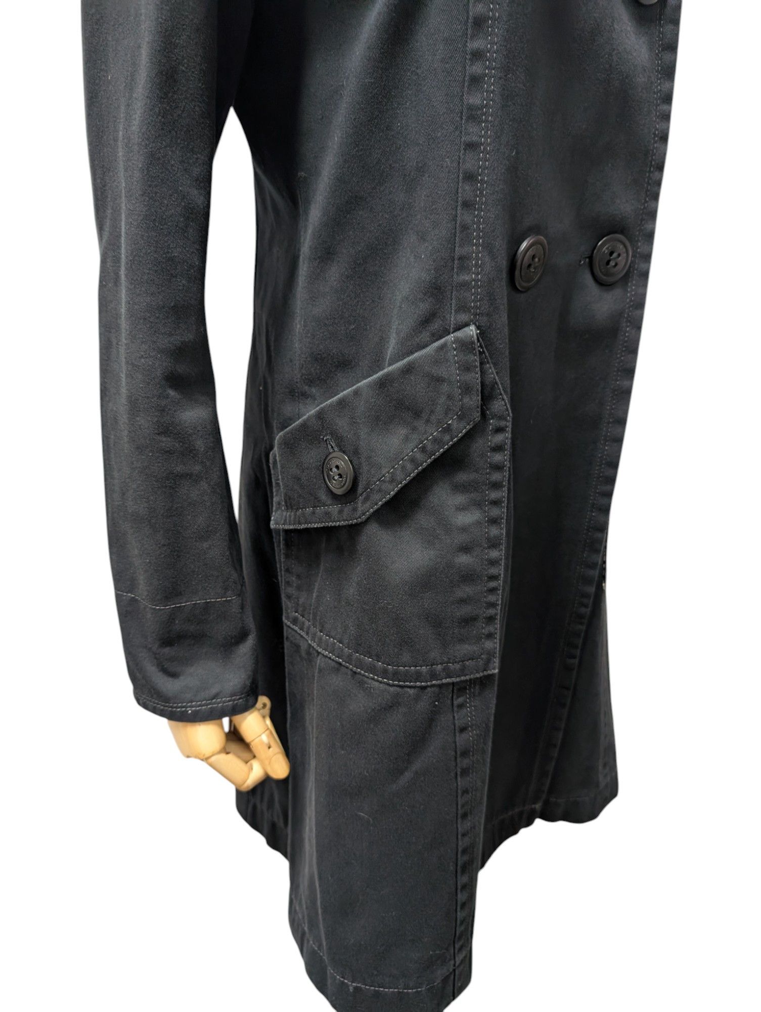 Burberry Black Cotton Mid-Length Jacket Size S / US 4 / IT 40 - 5 Thumbnail