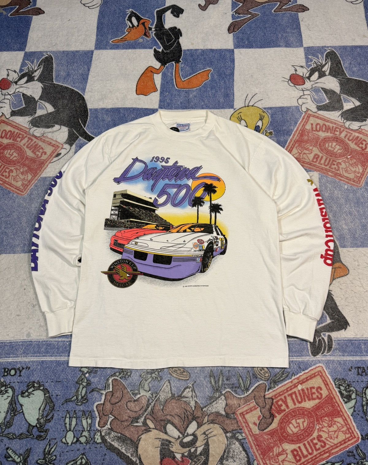 NASCAR Vintage Daytona 500 long sleeve tee Size US L / EU 52-54 / 3 - 1 Thumbnail