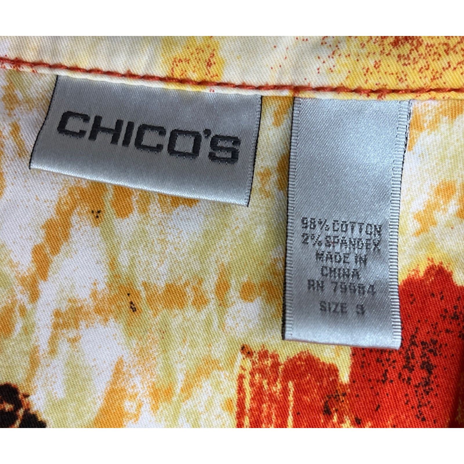 Chicos Chicos Jacket Size 3 Women Size XL Long Sleeve Yellow Orange Size XL / US 12-14 / IT 48-50 - 5 Thumbnail