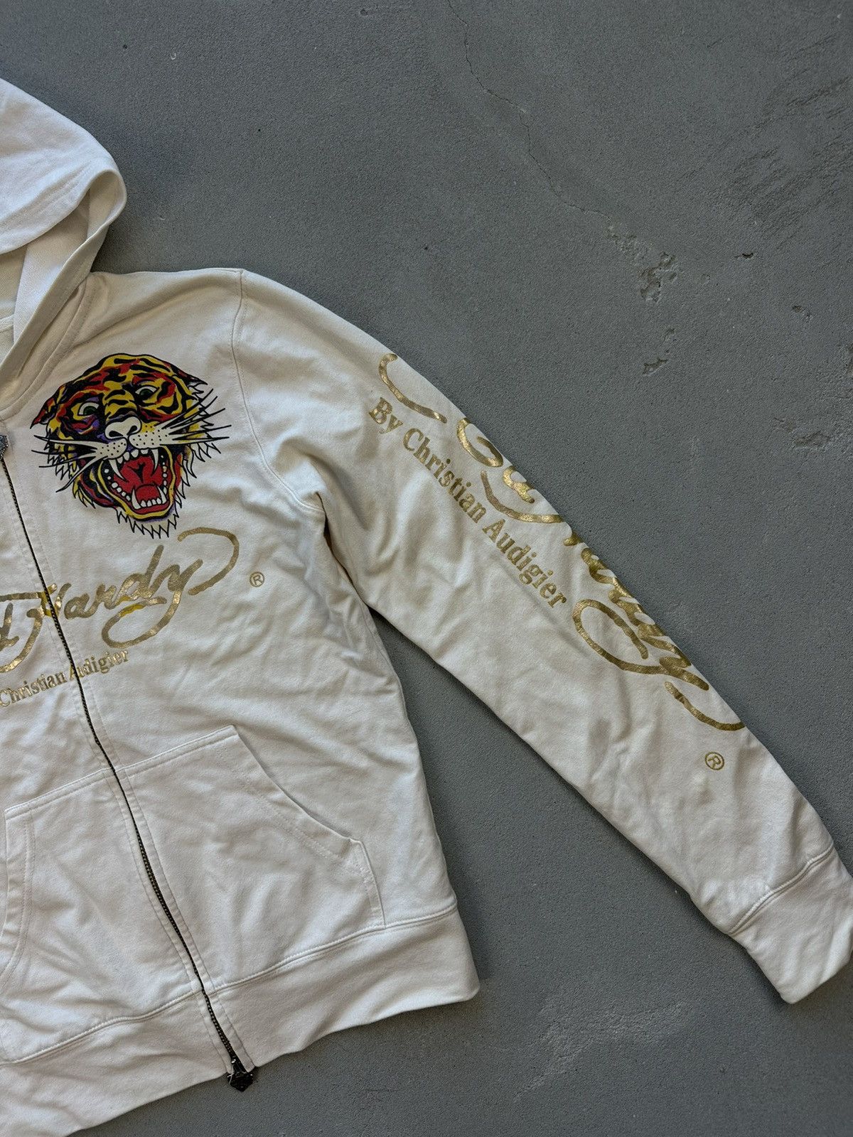 Ed Hardy × Vintage Vintage Y2K Overprinted EdHardy True Love Hoodie Japan Style Size XL / US 12-14 / IT 48-50 - 5 Thumbnail