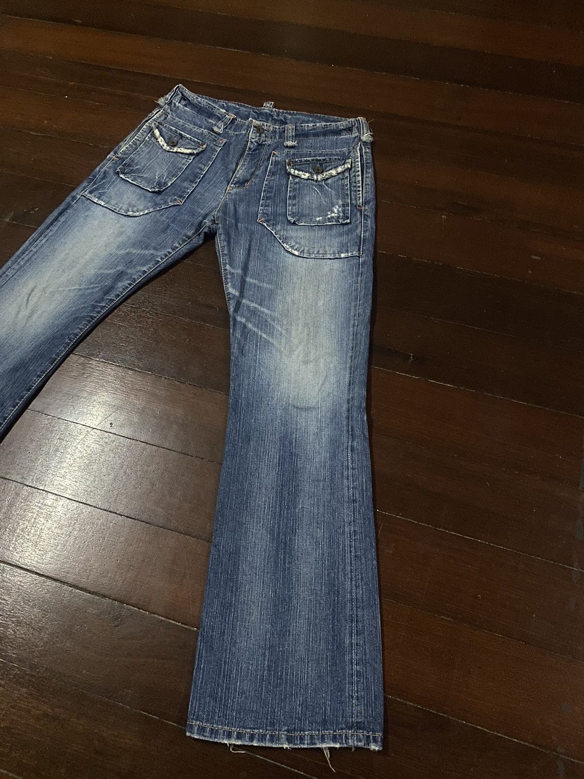 Le Grande Bleu (L.G.B.) AMAZING 🔥🔥 EDWIN MULTI POCKET BUSH CARGO BOOT CUT WIDE LEG Size US 36 / EU 52 - 5 Thumbnail