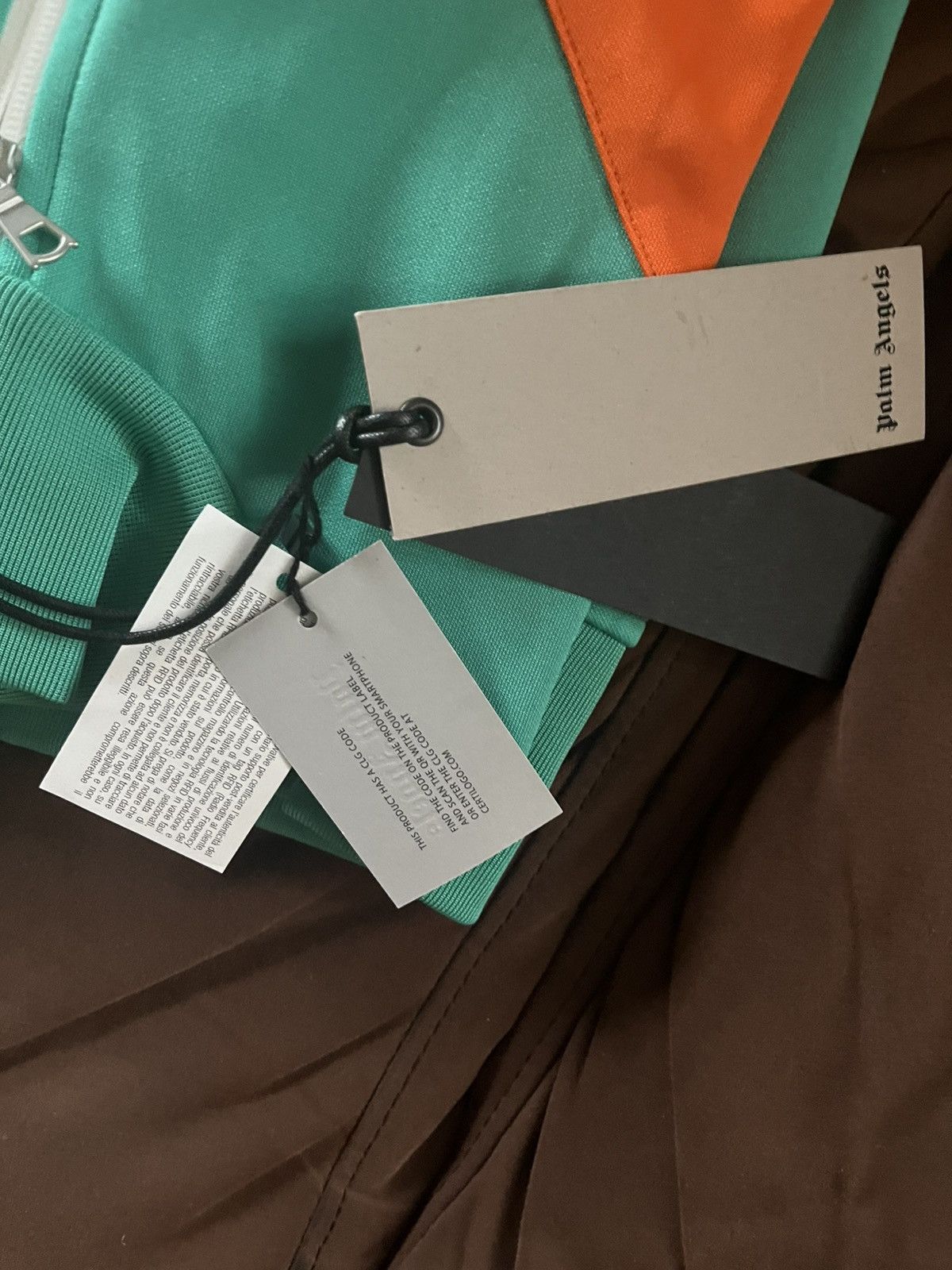 Palm Angels Palm Angels|V Block Track Jacket|Forrest Green x Orange Size US XS / EU 42 / 0 - 9 Thumbnail