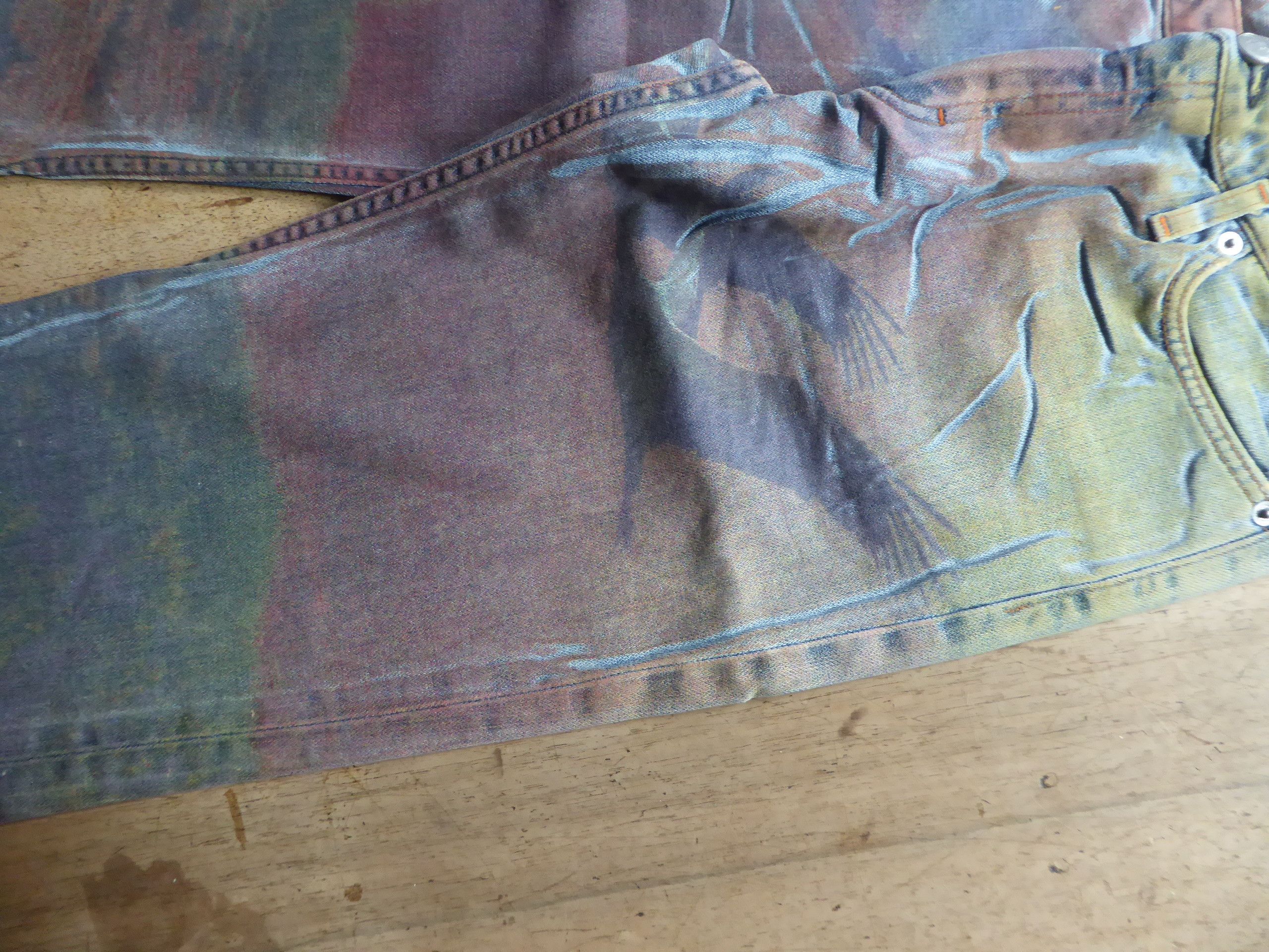 W&LT × Walter Van Beirendonck cranes flying color print denims Jeans Size US 28 / EU 44 - 8 Thumbnail