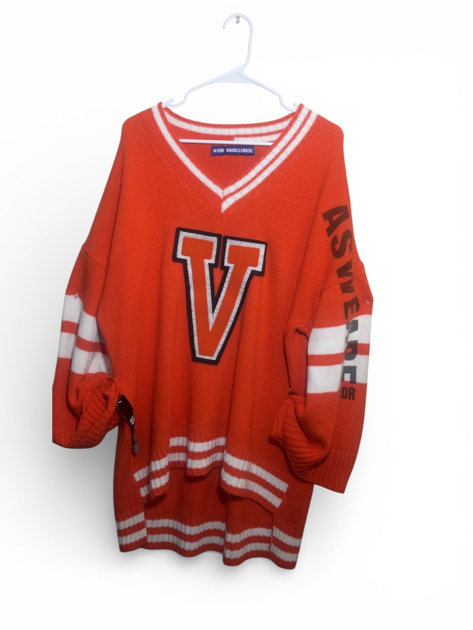 Other Viadellerose Varsity Oversized Sweater Italian Streetwear Size ONE SIZE - 4 Thumbnail