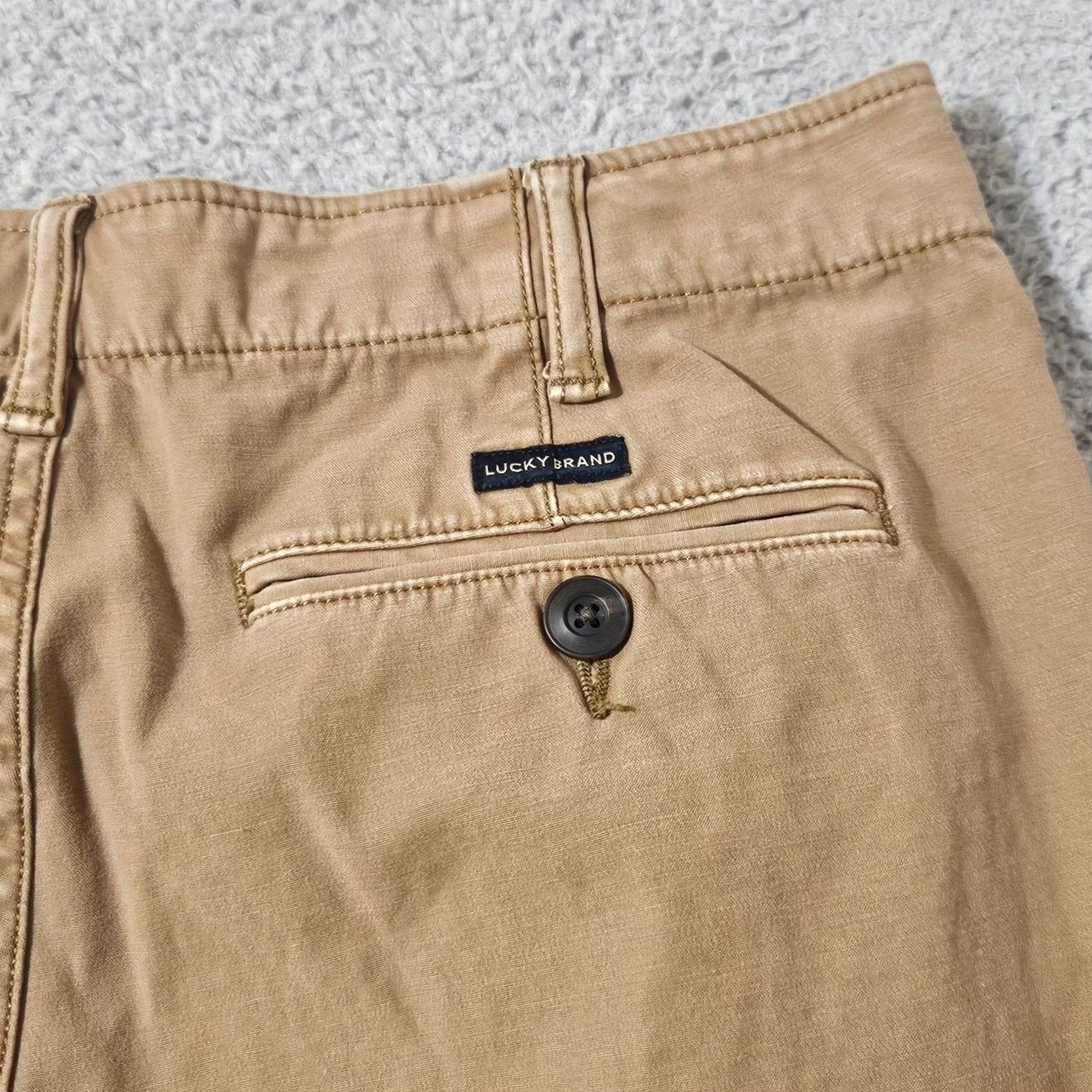 Lucky Brand Lucky Brand Athletic Fit Pants Mens 31x31 Brown Chino Inseam 31 Regular Mens Brown Chino 31x31 Size US 31 - 3 Thumbnail