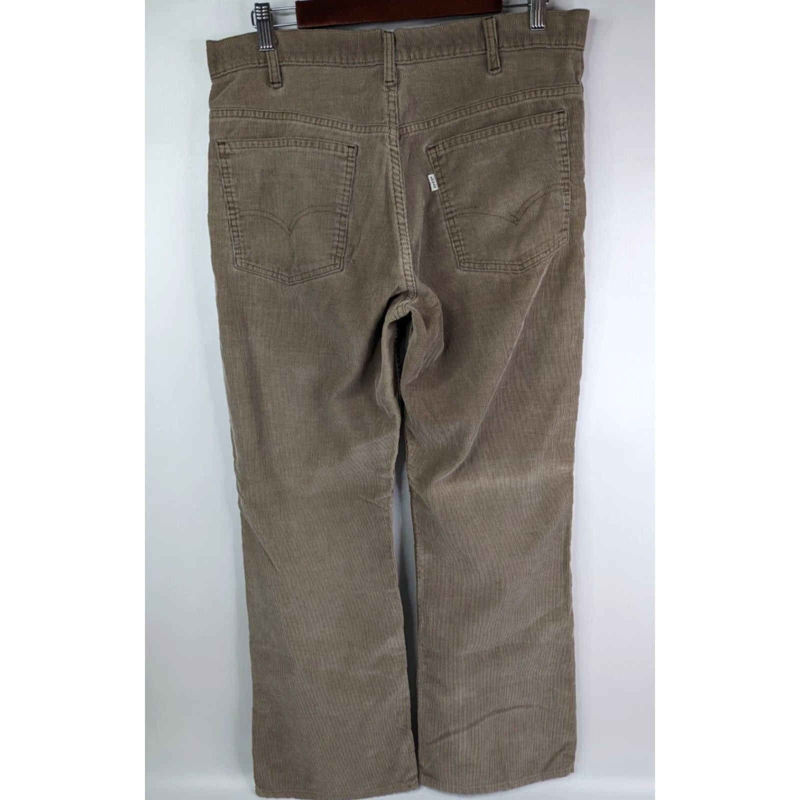 Levi's VINTAGE Levi's Corduroy Pants Straight Mens 34x30 Brown 70s 80s USA Standard Regular Chino Cotton Distressed Size US 34 / EU 50 - 7 Thumbnail