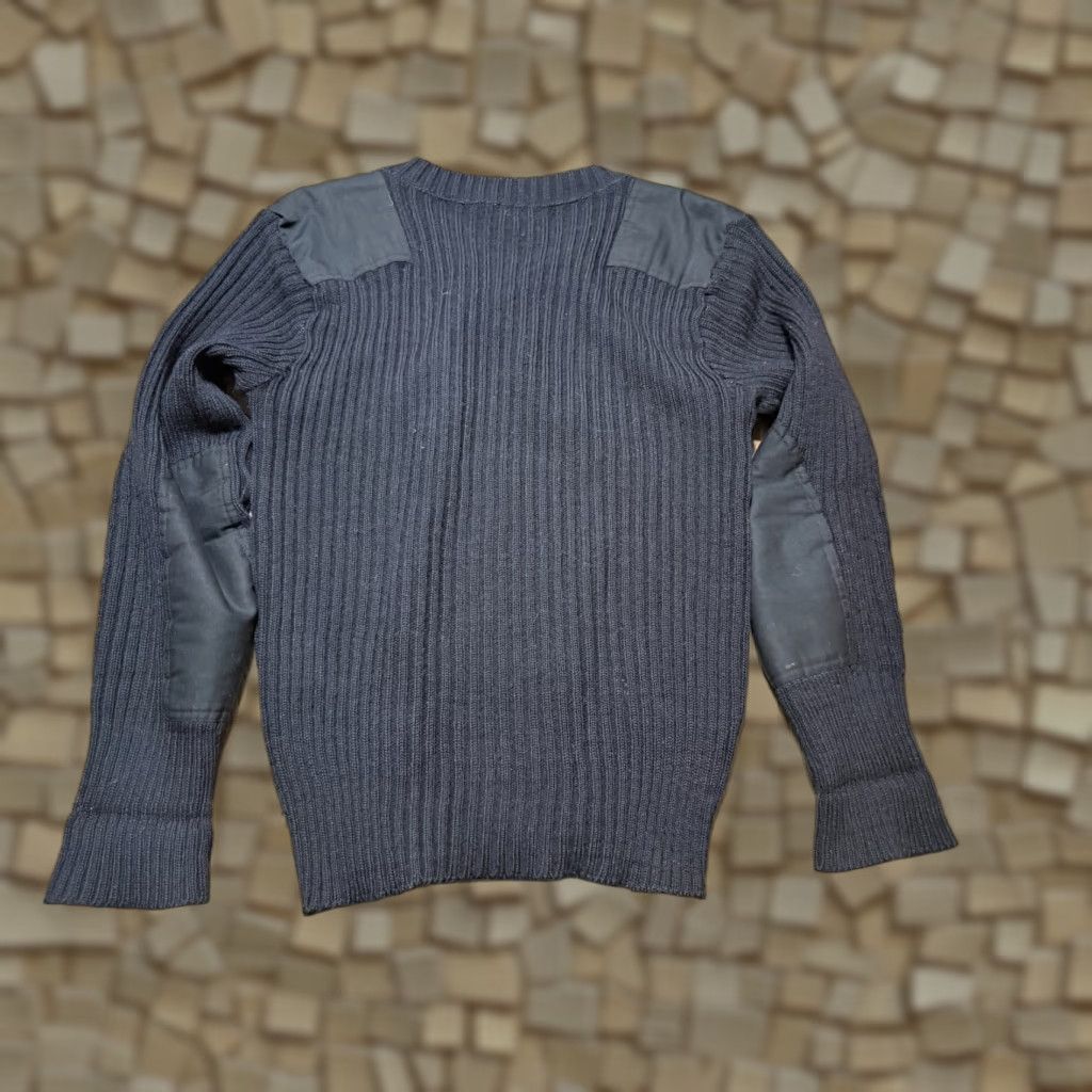 Vintage VINTAGE Brigade Quartermaster Sweater Mens 42 Black V-Neck Pullover 100% Wool Size US XL / EU 56 / 4 - 1 Thumbnail