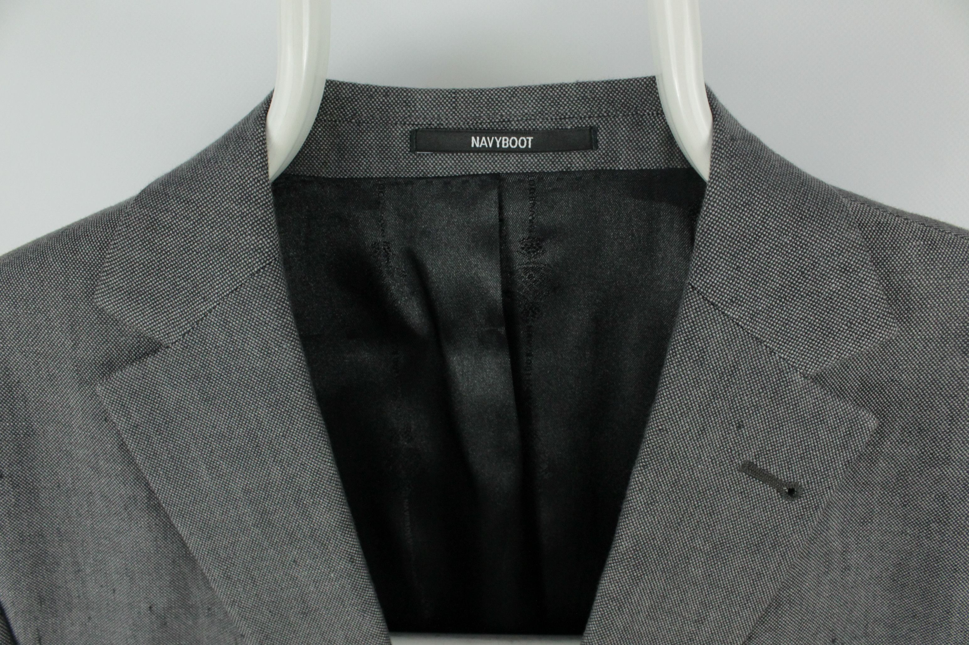 NAVYBOOT NAVYBOOT Gray Cotton Linen Sport Coat Blazer Jacket Size US M / EU 48-50 / 2 - 3 Thumbnail