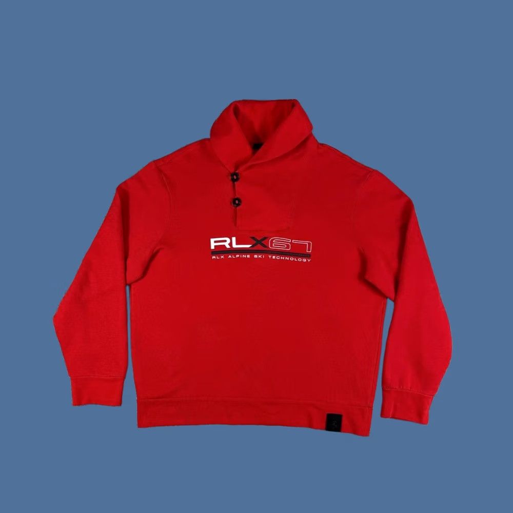 RLX Ralph Lauren RLX Ralph Lauren Shirt Mens 2XL Red Alpine Ski Pullover Sweatshirt Shawl Neck Sub Zero Size Size US XXL / EU 58 / 5 - 1 Thumbnail
