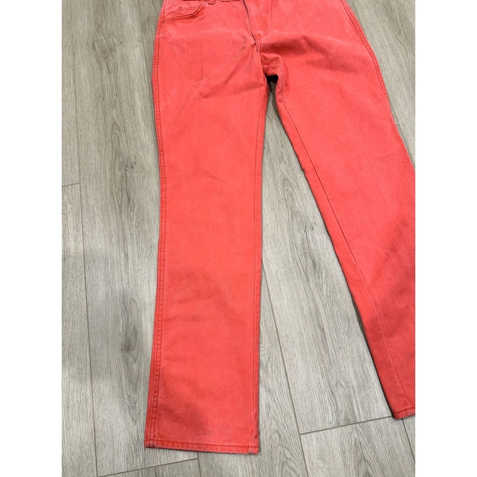 Calvin Klein VINTAGE Calvin Klein Jeans 35x35 USA MADE CK Red Denim Mens Jeans Size US 35 - 3 Thumbnail