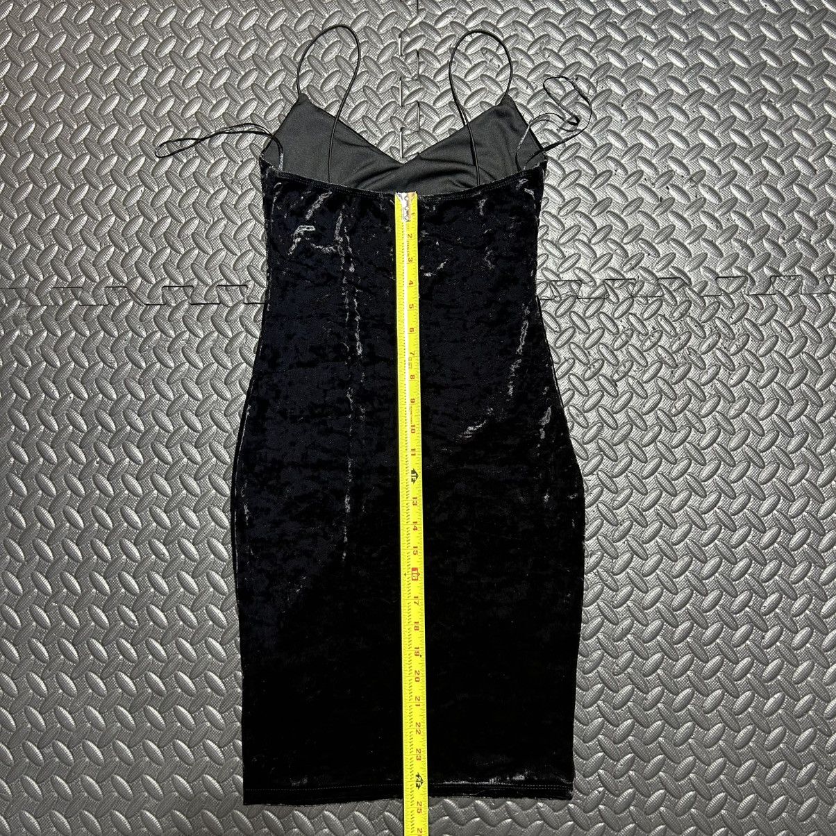 Akira Akira Velvet Midi Dress Sleeveless Strappy Bodycon Small Size S / US 4 / IT 40 - 8 Thumbnail