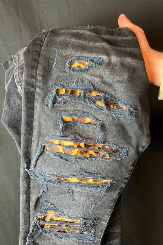 Amiri Amiri Leopard Black Distressed Size US 32 / EU 48 - 4 Thumbnail