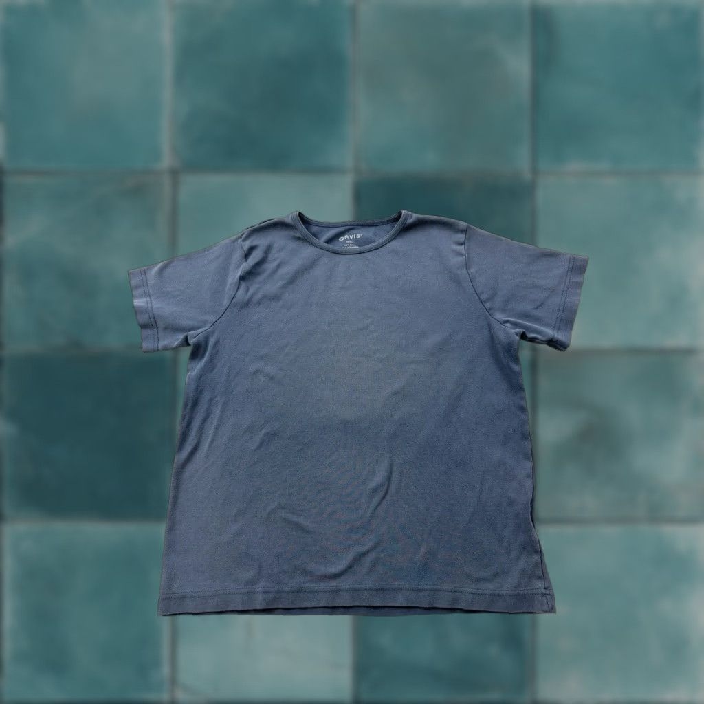 Orvis VINTAGE Orvis Shirt Womens Small Blue Short Sleeve Crew Neck Size S / US 4 / IT 40 - 1 Thumbnail