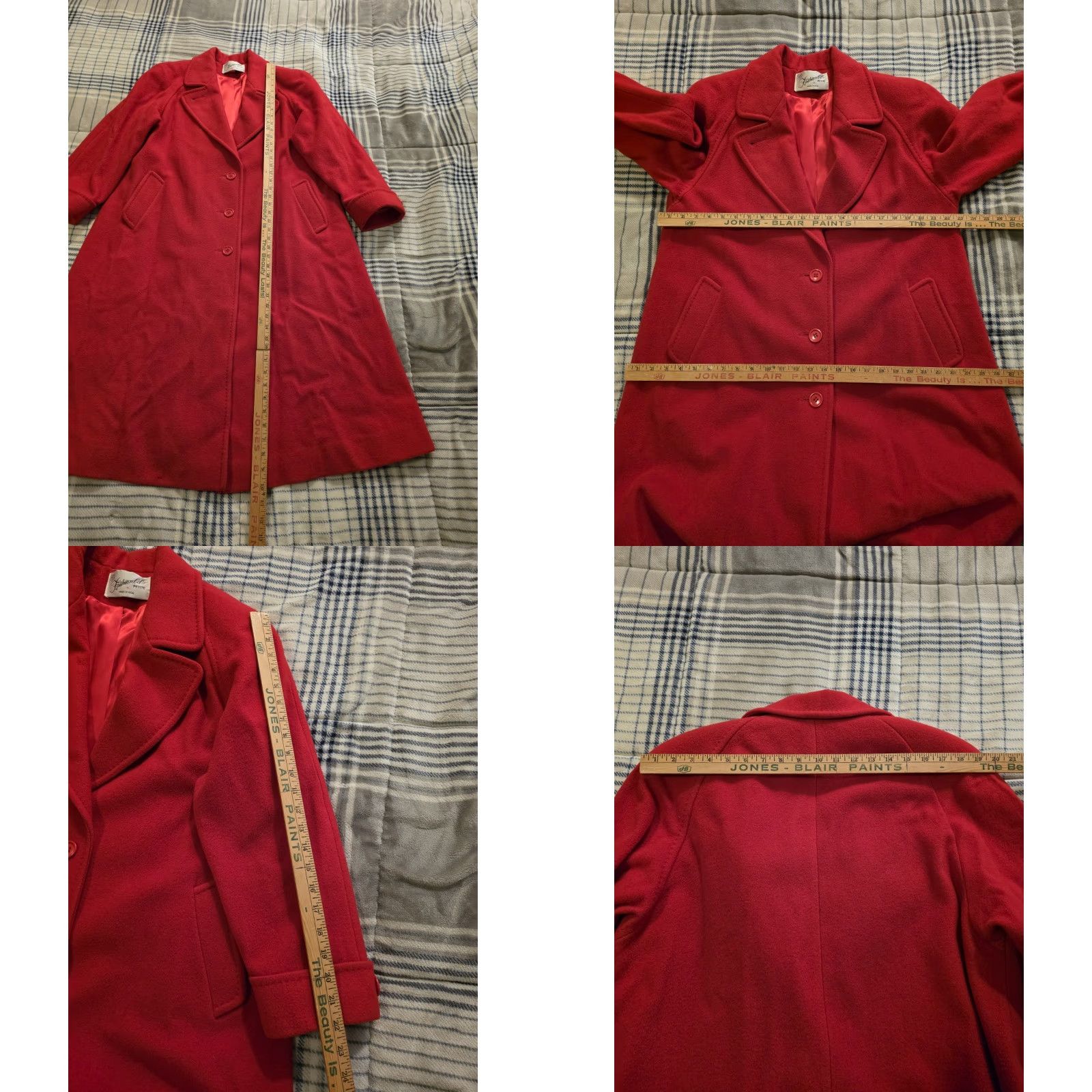 Vintage VINTAGE Fashionbilt Women's Coat Overcoat 60s 100% Wool Red Long L/XL Modern Classic USA Size L / US 10 / IT 46 - 10 Thumbnail