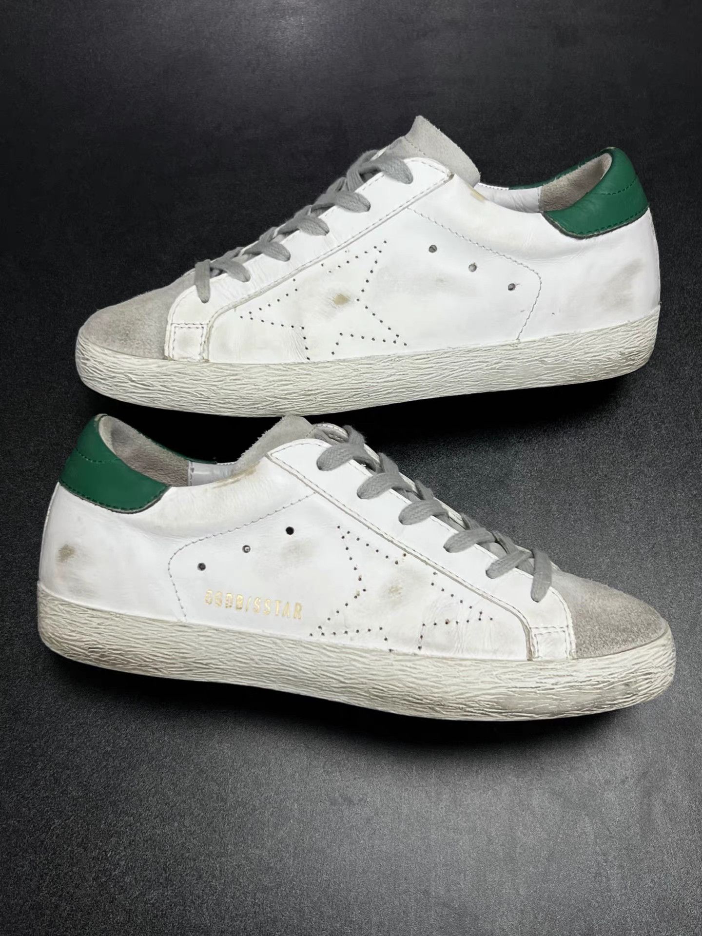 Golden Goose Golden Goose GGDB White & Green Low-Top K15 Size US 6 / IT 36 - 5 Thumbnail