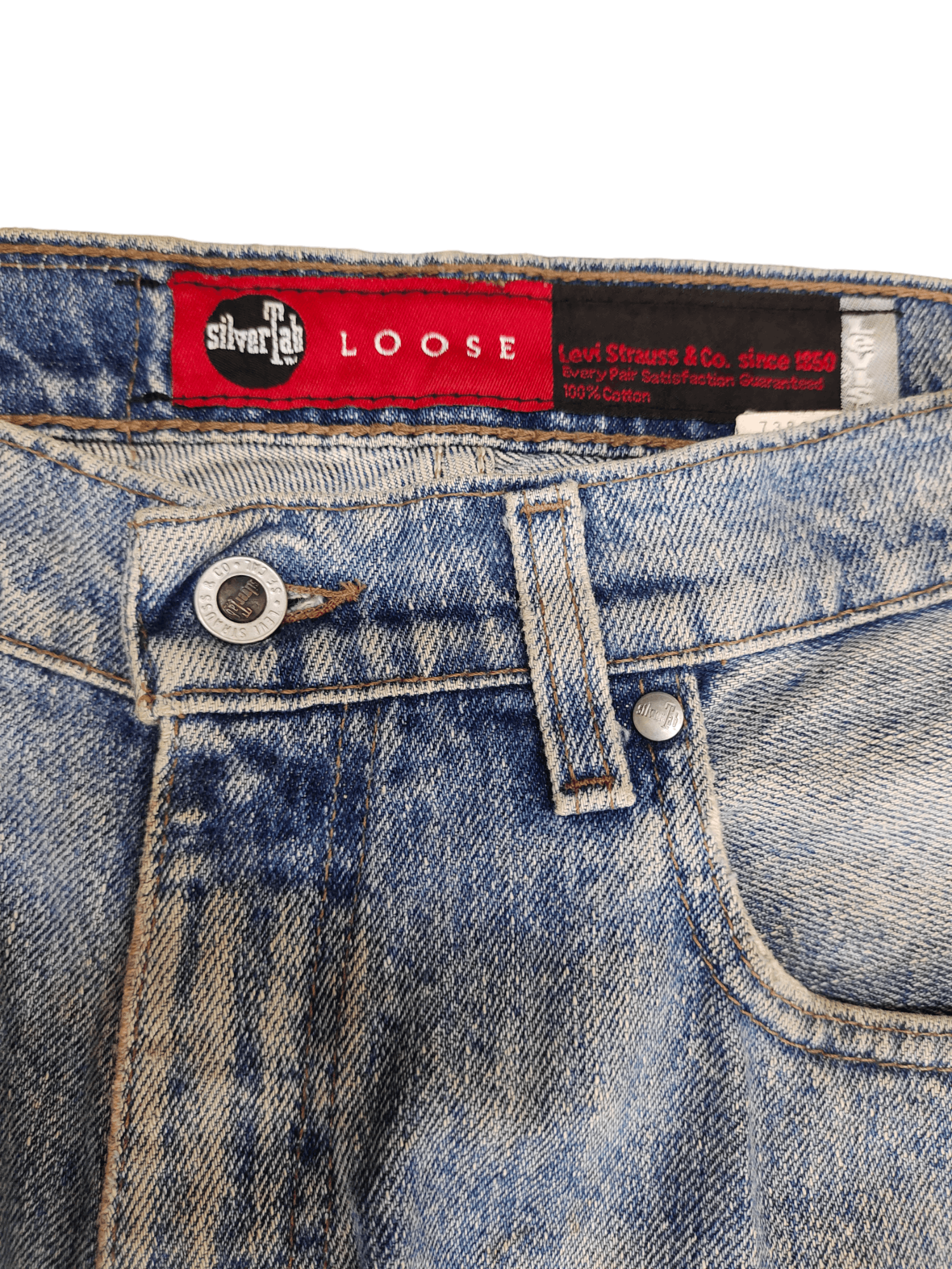 Levi's Vintage Clothing 90s Baggy Loose Jeans Levis Silvertab Loose Leg Hip Hop Y2k Size US 33 - 15 Thumbnail