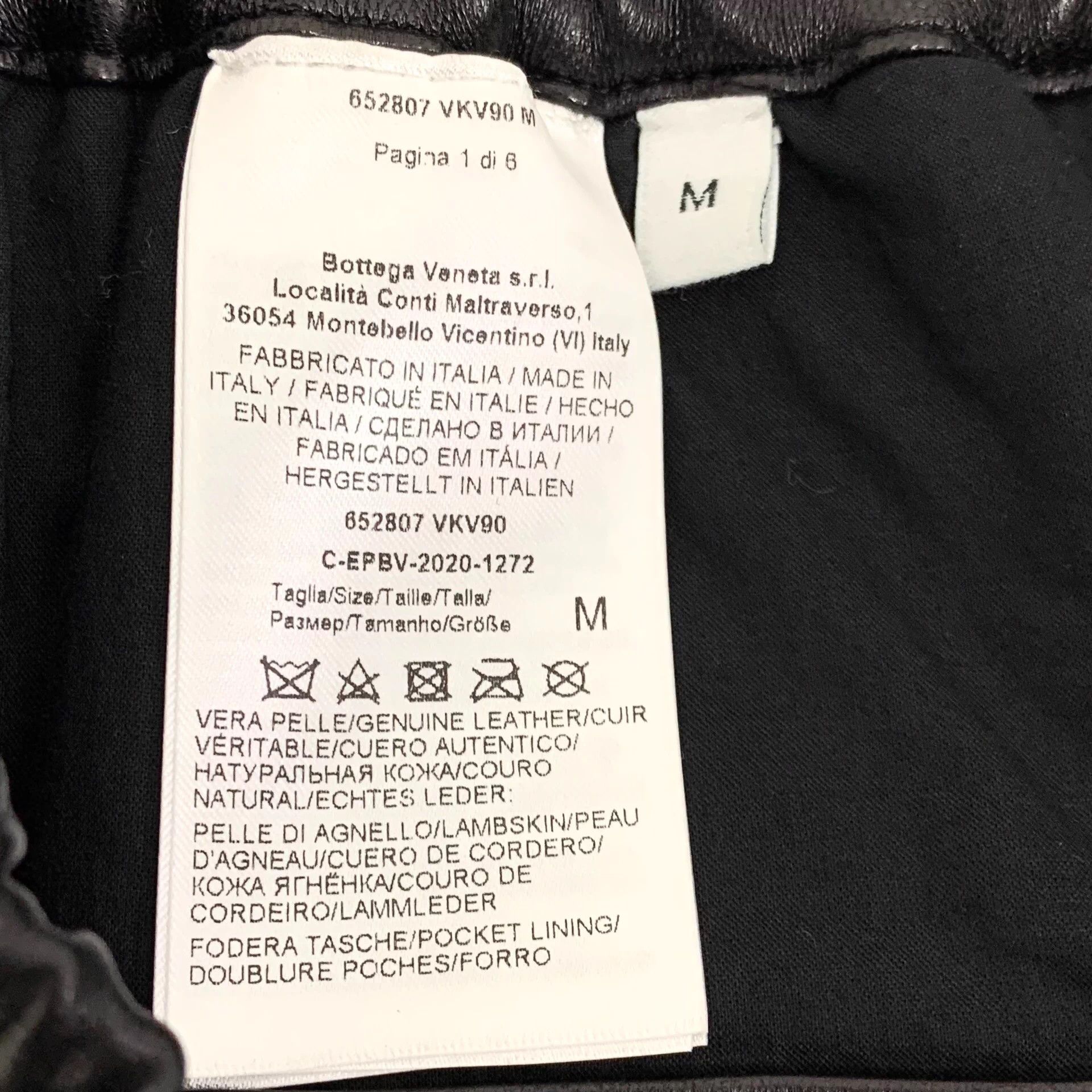 Bottega Veneta Bottega Veneta Black Cotton Lambskin Skirt M Size 26" / US 2 / IT 38 - 6 Thumbnail