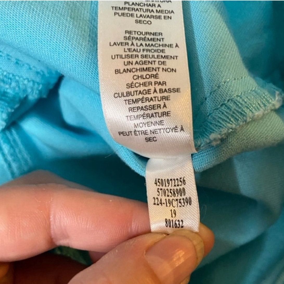 Chicos Coastal Chic Aqua Blue Button Front Jacket Stretch Chico’s Size S / US 4 / IT 40 - 5 Thumbnail
