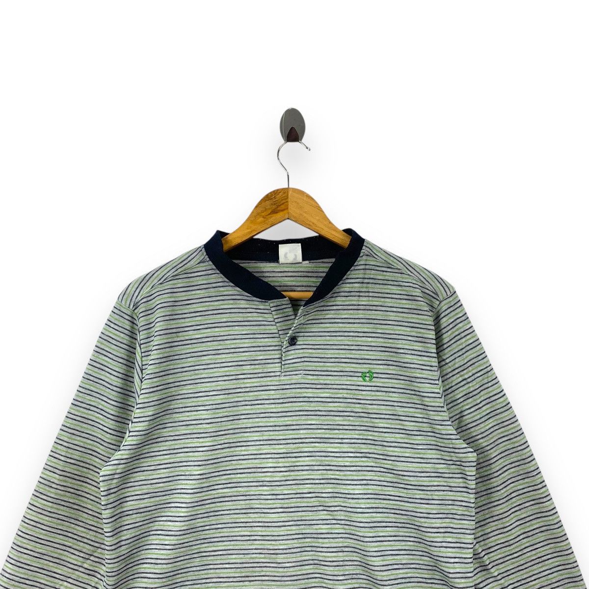 Hang Ten Vintage HANG TEN HAWAII Striped Henley Tee Shirt Top Size US M / EU 48-50 / 2 - 2 Thumbnail