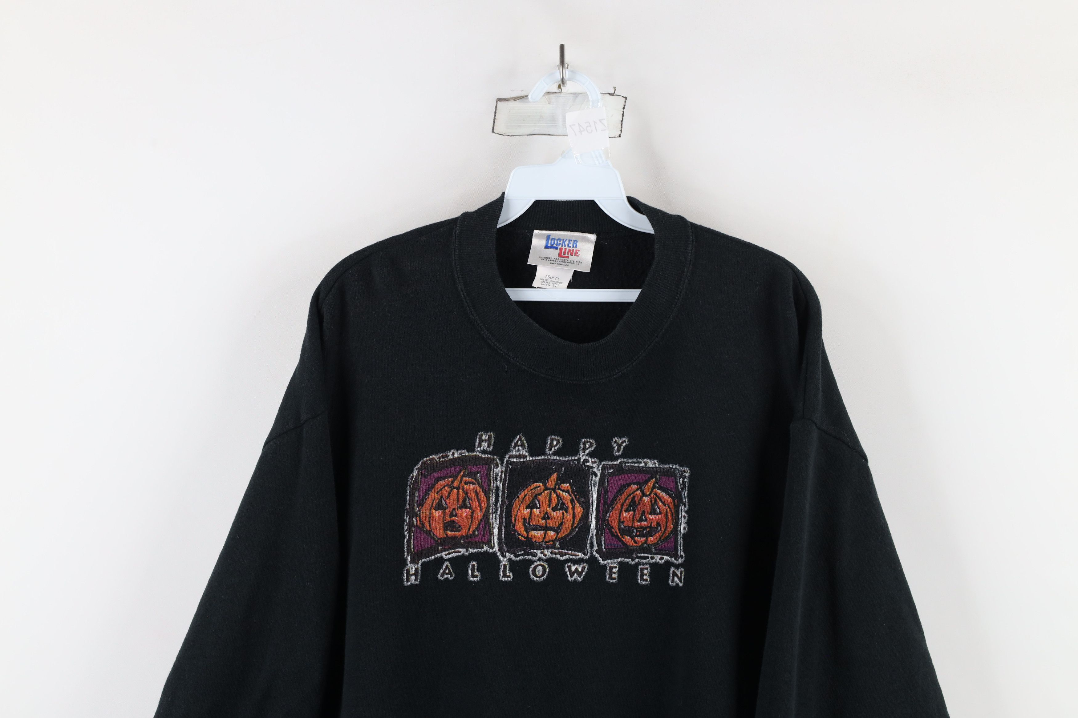 Vintage Vintage 90s Streetwear Halloween Pumpkin Sweatshirt USA Size L / US 10 / IT 46 - 2 Thumbnail