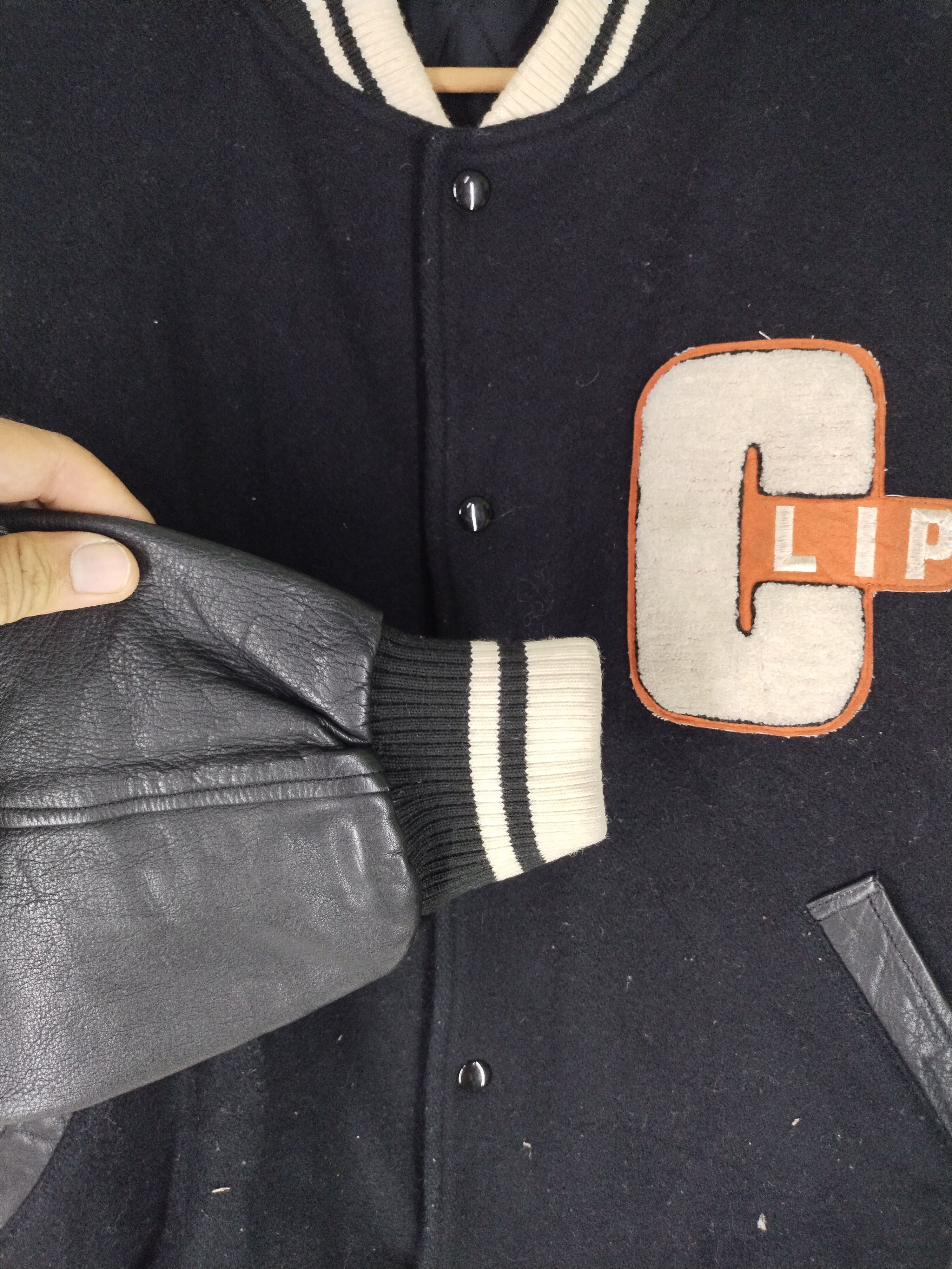 Vintage Vintage Pashu Clip Varsity Leather/Wool Jacket Size US M / EU 48-50 / 2 - 5 Thumbnail