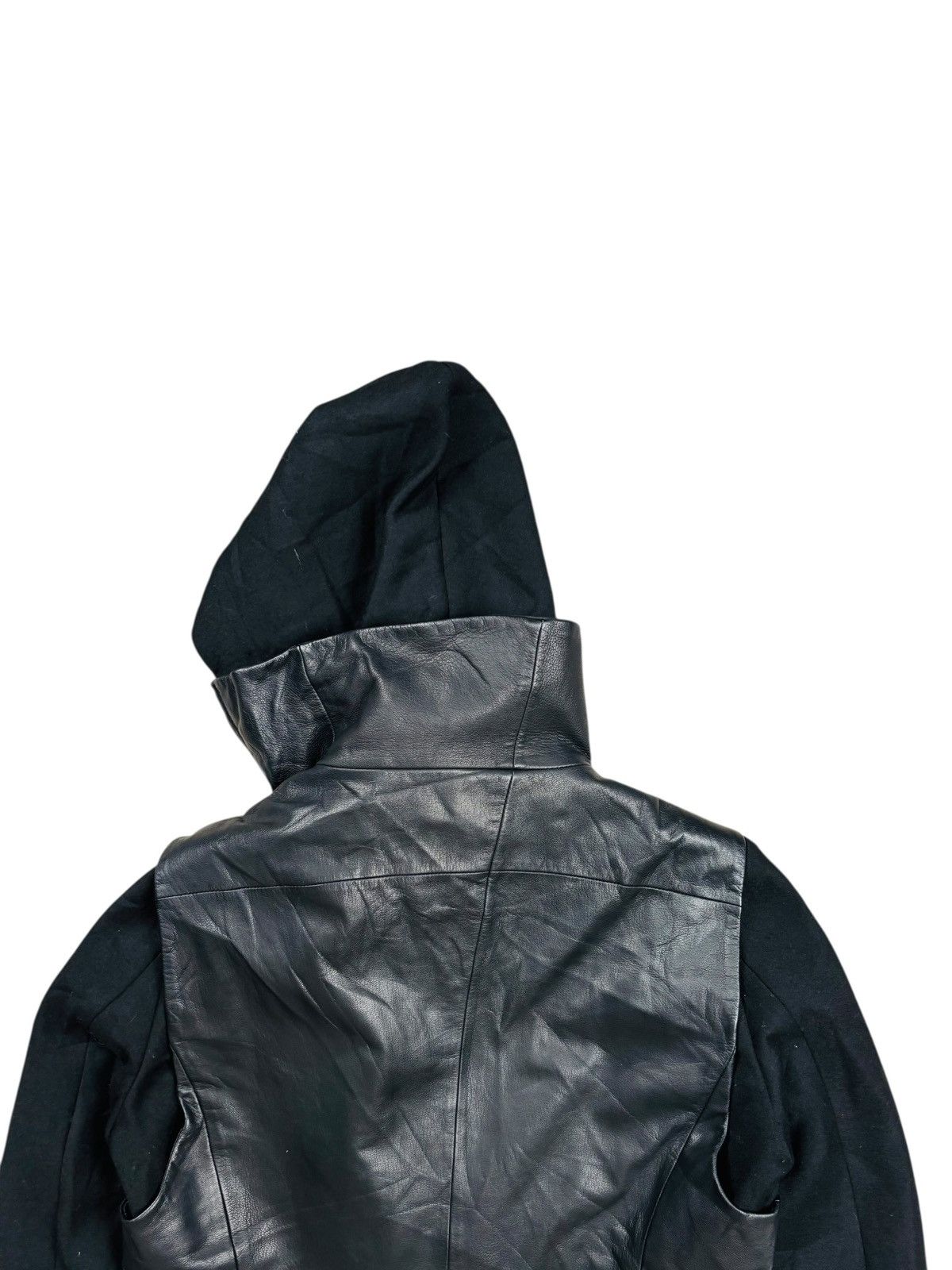 Ekam 2000s System - Rick Owens Style Asymetric Zip Leather Jacket Size US M / EU 48-50 / 2 - 10 Thumbnail