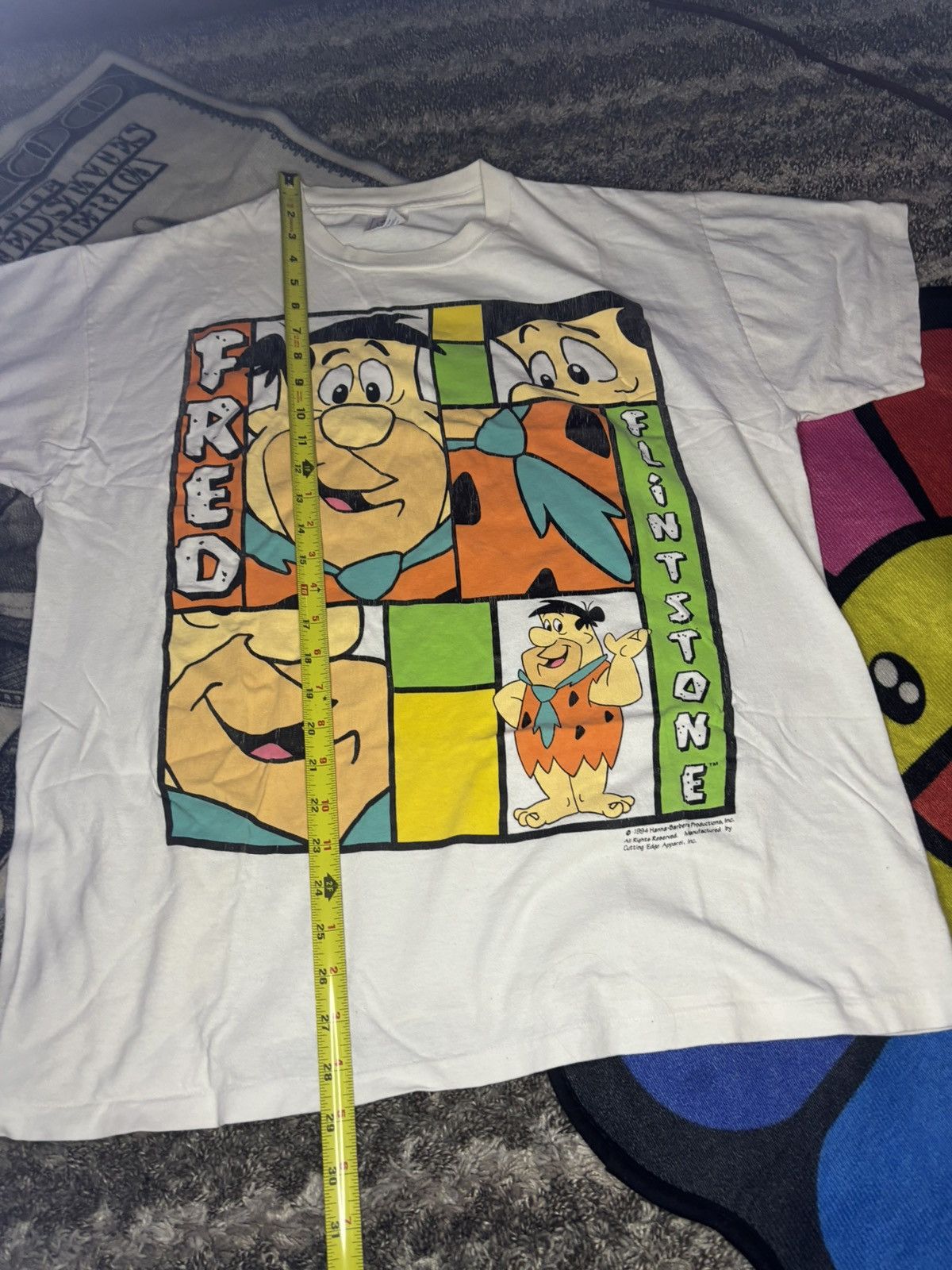 Delta Vintage 1994 delta single stitch fred flintstone graphic T Size US L / EU 52-54 / 3 - 5 Thumbnail
