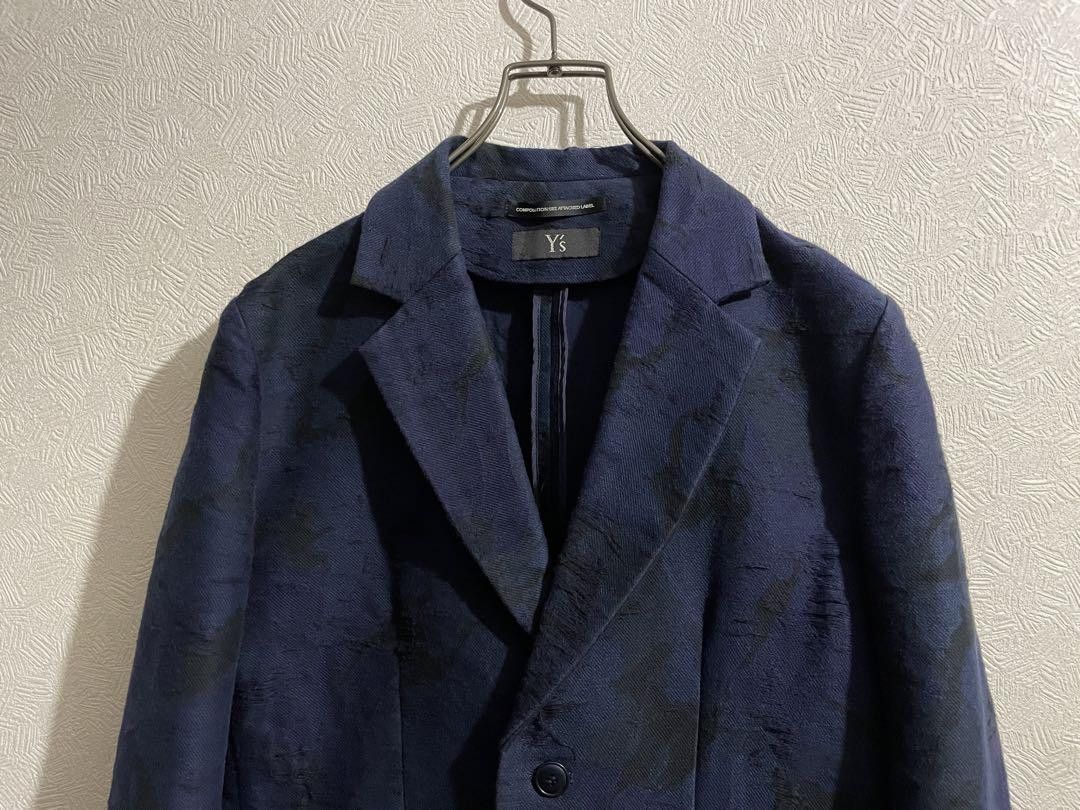 Yohji Yamamoto Y's Yohji Yamamoto Jacquard Tailored Jacket Size US M / EU 48-50 / 2 - 4 Thumbnail