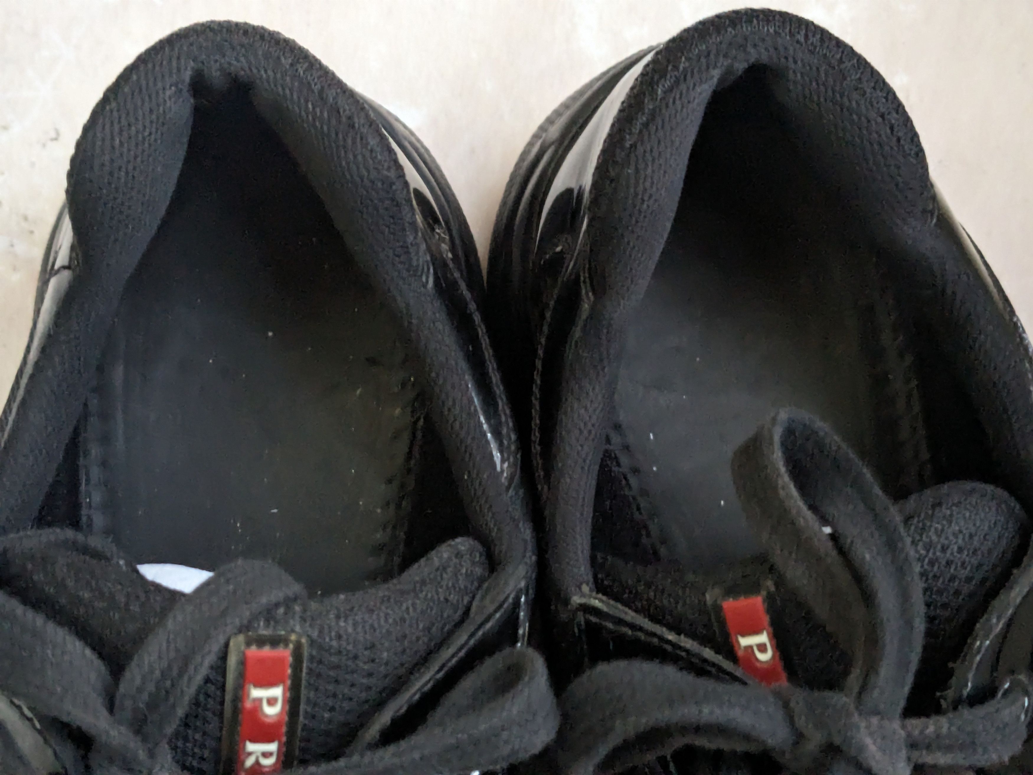 Prada Prada America's Cup Sneakers Black Patent Leather 10 Red Size US 10 / EU 43 - 8 Thumbnail
