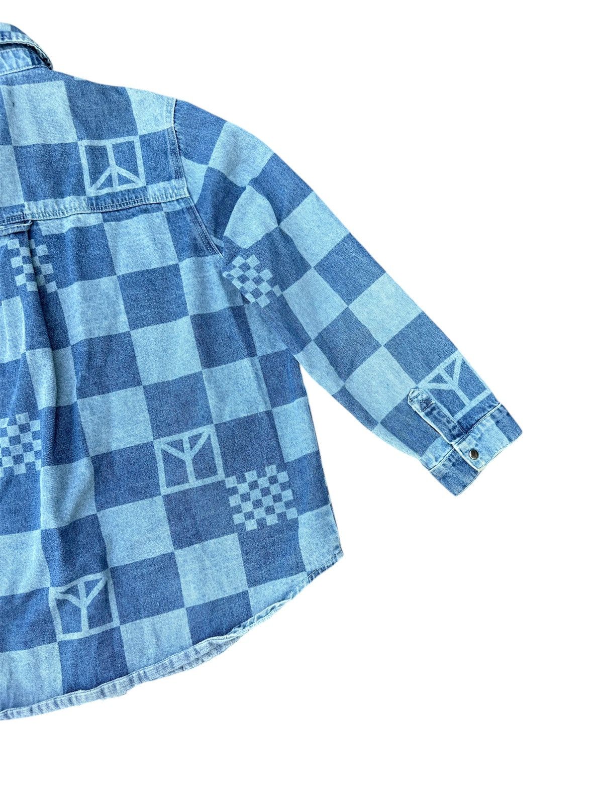 Japanese Brand × Kapital JAPAN BRAND JUNY DENIM PLAID SNAP BUTTON JACKET OVERSIZED Size US M / EU 48-50 / 2 - 8 Thumbnail