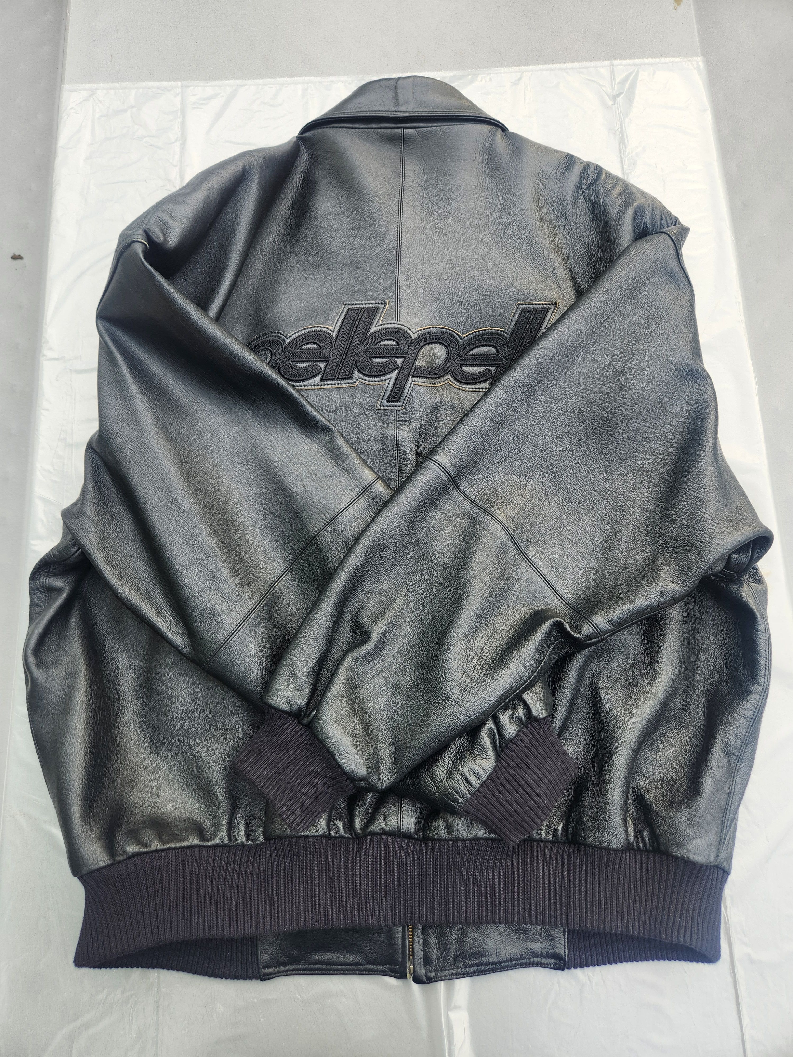 Pelle Pelle Pelle Pelle Black Leather Bomber Jacket Size 50 Size US L / EU 52-54 / 3 - 11 Thumbnail