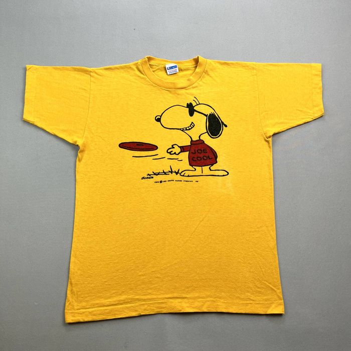 Vintage Vintage Snoopy TShirt Yellow Peanuts Joe Cool Champion 70s