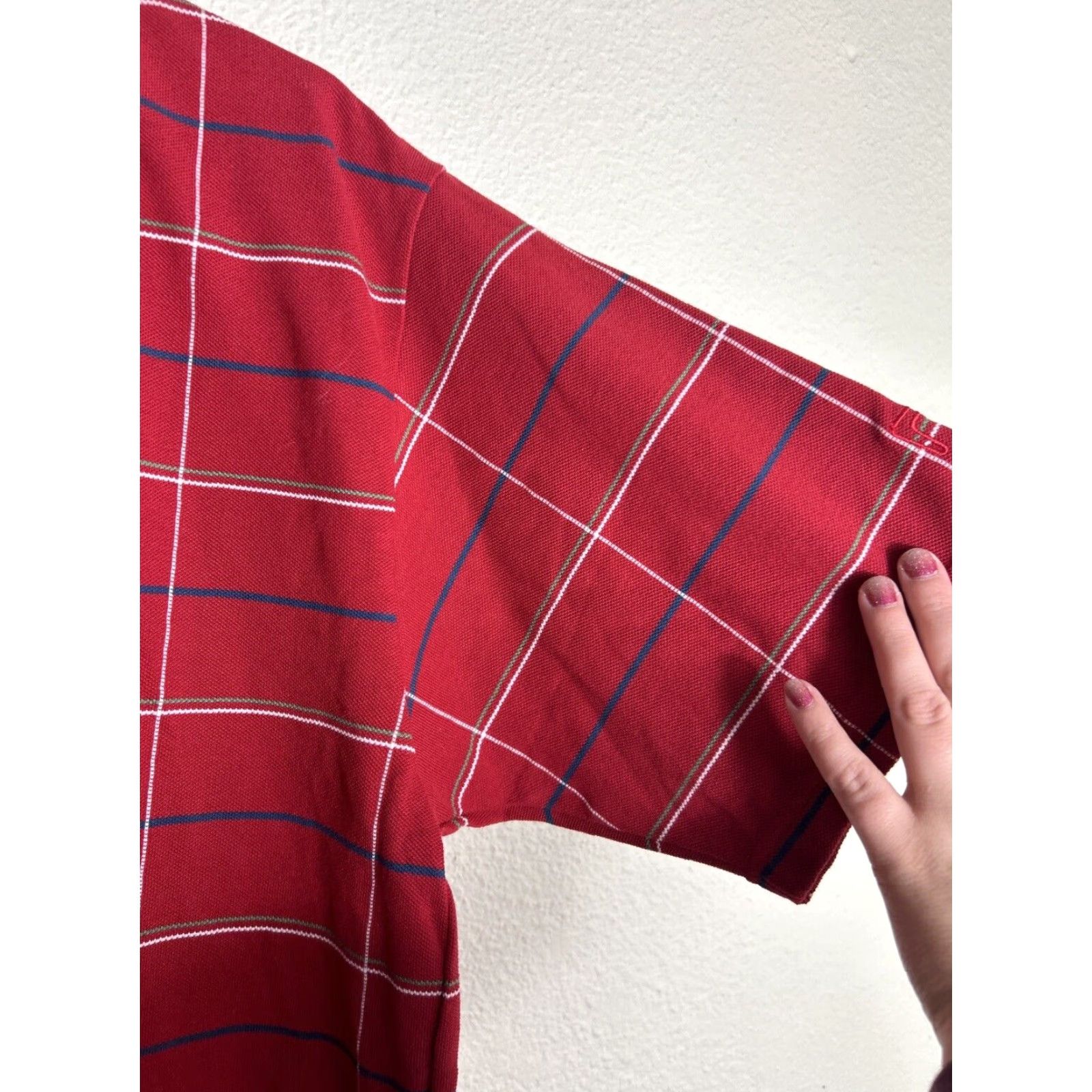 Vintage VINTAGE Boomerang Polo Shirt Striped Short Sleeve Red XL Mens Size US XL / EU 56 / 4 - 4 Thumbnail