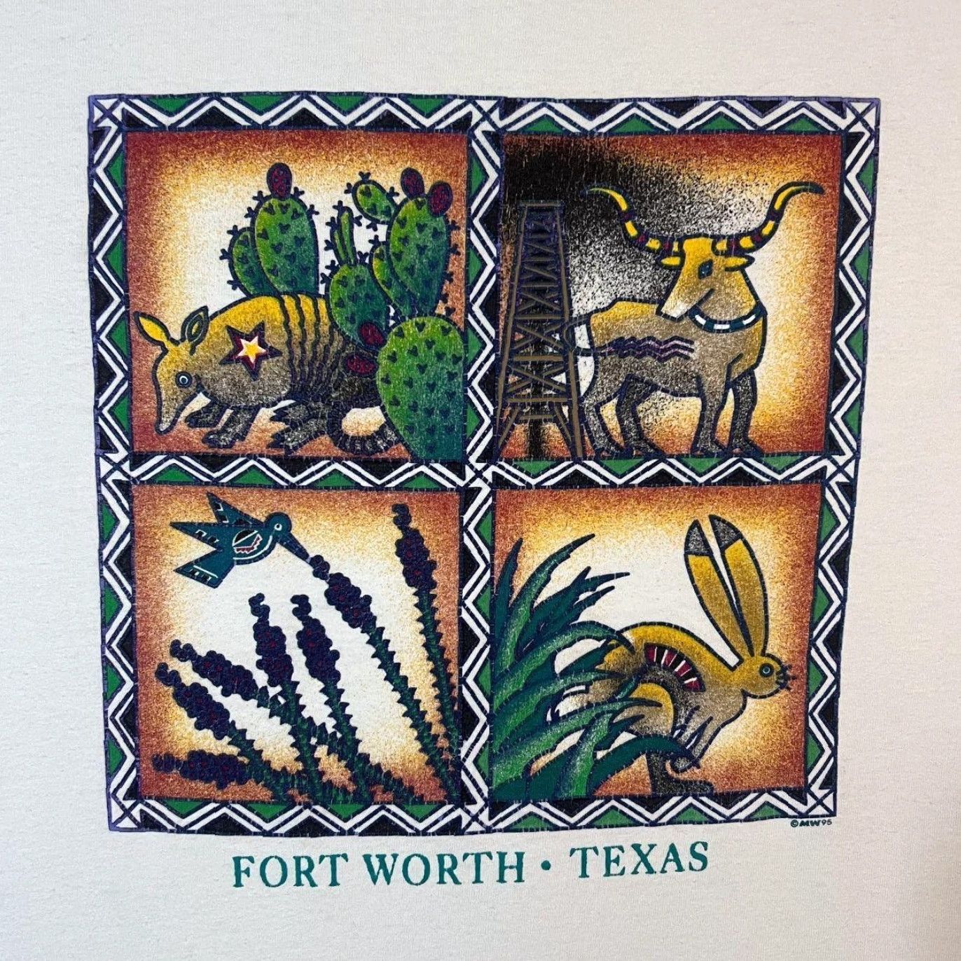 Delta VINTAGE Delta Fort Worth, Texas USA Souvenir Graphic White T-Shirt L Mens Large XS? Size US L / EU 52-54 / 3 - 3 Thumbnail