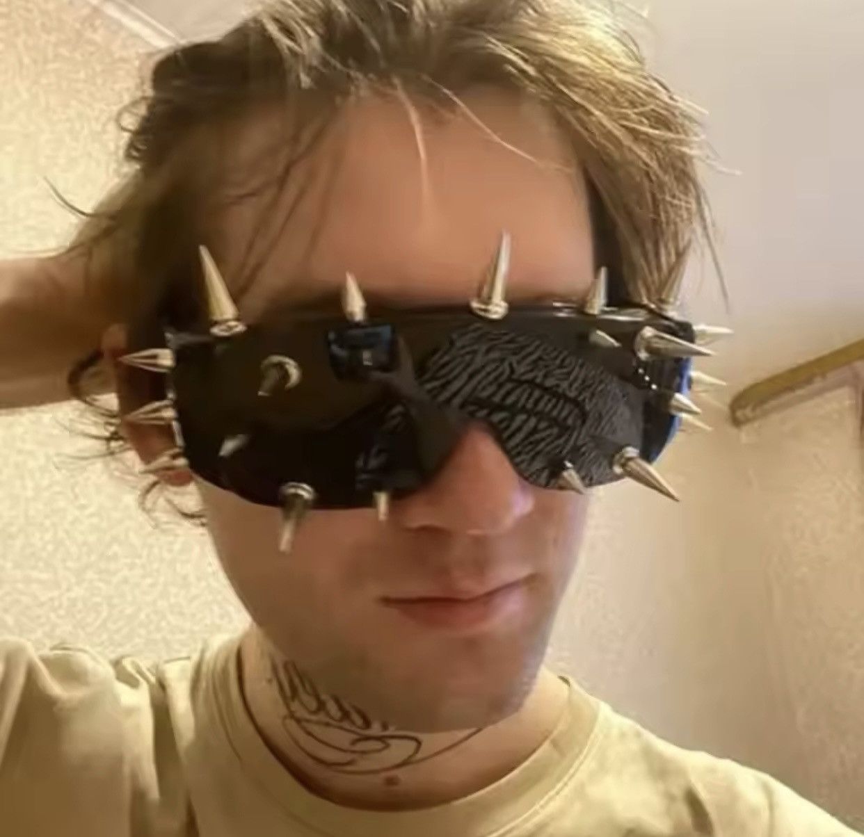Electric Visual × Japanese Brand Punk Rock Skinner Spike Glasses Shade Size ONE SIZE - 3 Thumbnail