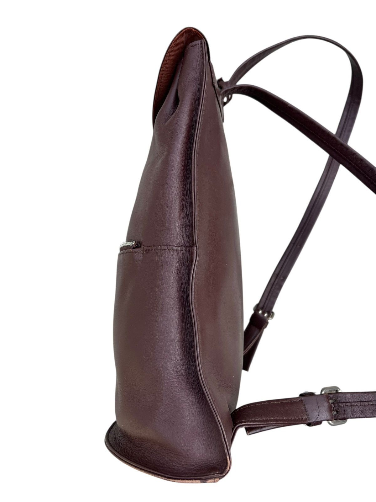 Leather Vintage Yohji Yamamoto Y’saccs Patina Leather Backpack Bag Size ONE SIZE - 11 Thumbnail