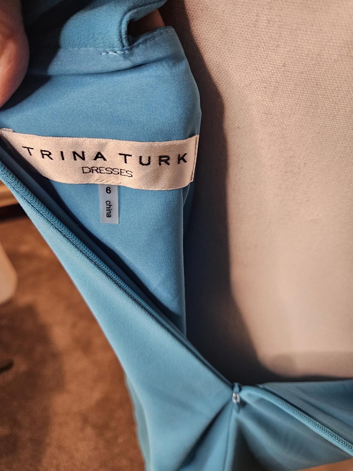Designer Trina Turk Stylish Light Blue Halter Dress Size M / US 6-8 / IT 42-44 - 5 Thumbnail