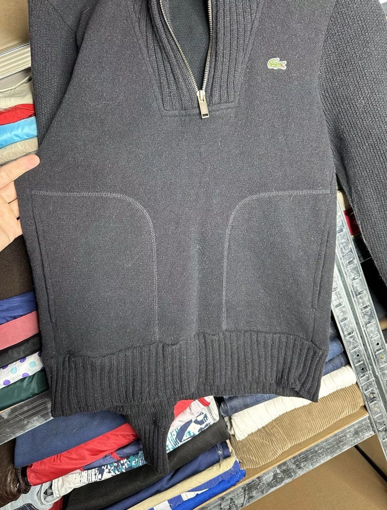Lacoste Lacoste Half Zip Knit Sweater Wool Logo Jumper Size 3 (S) Size US S / EU 44-46 / 1 - 3 Thumbnail