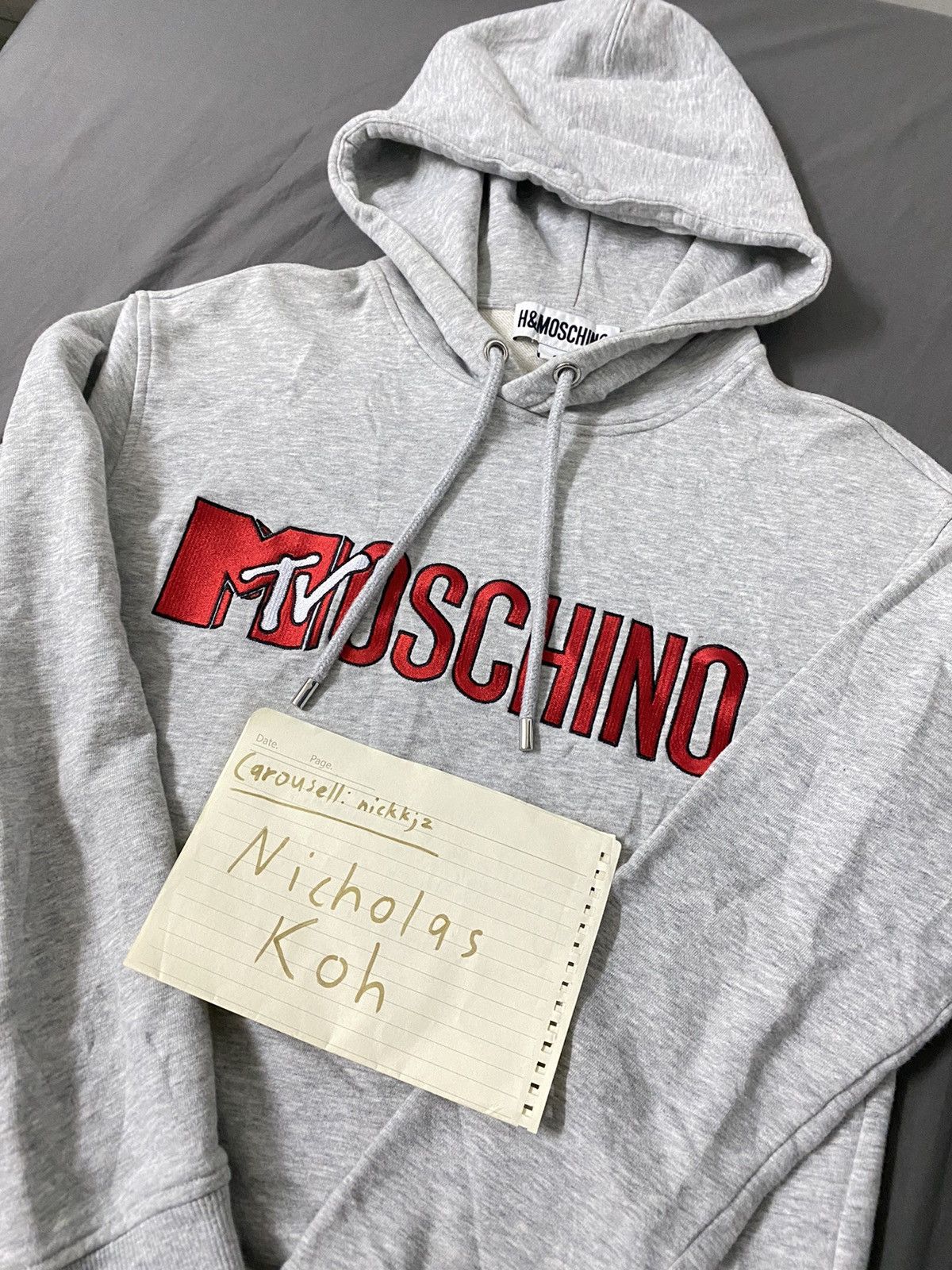 H&M × Moschino MOSCHINO X MTV X H&M GRAY HOODIE EMBROIDERED LOGO Size US S / EU 44-46 / 1 - 6 Thumbnail