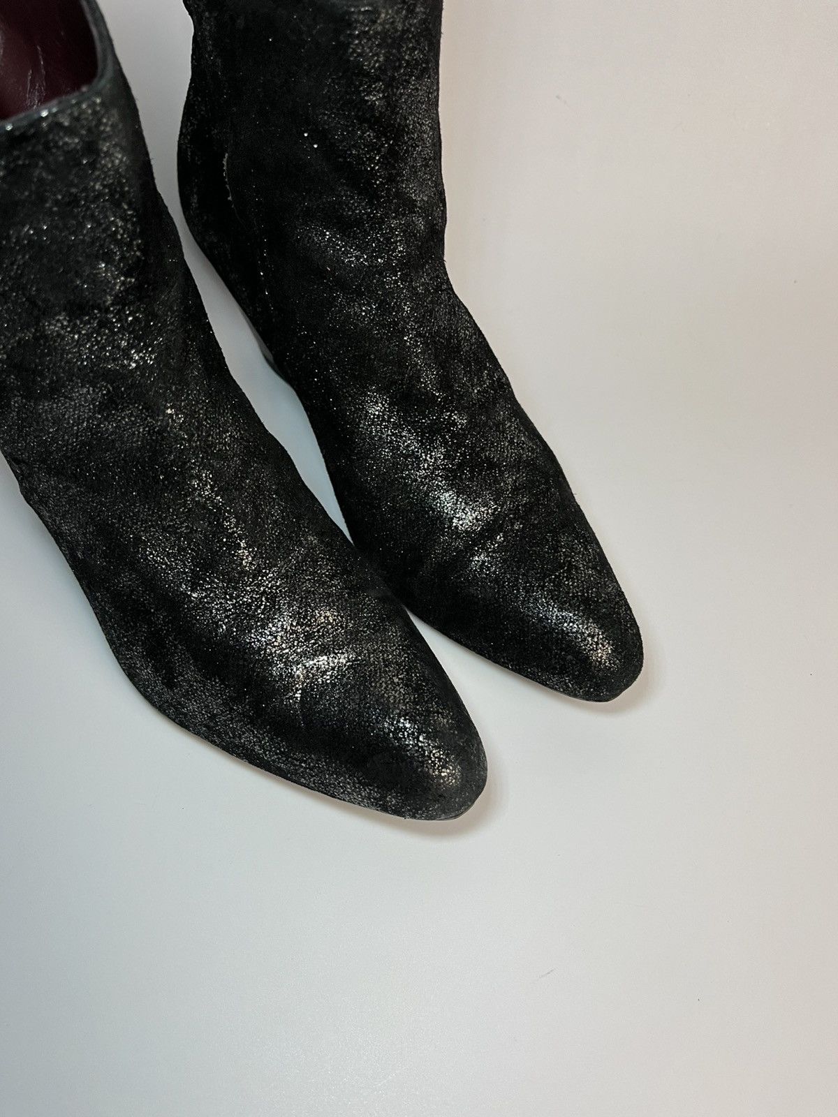 Vivienne Westwood Vivienne Westwood Black Glitter Pointed Toe Ankle Boots Size US 6 / IT 36 - 7 Thumbnail