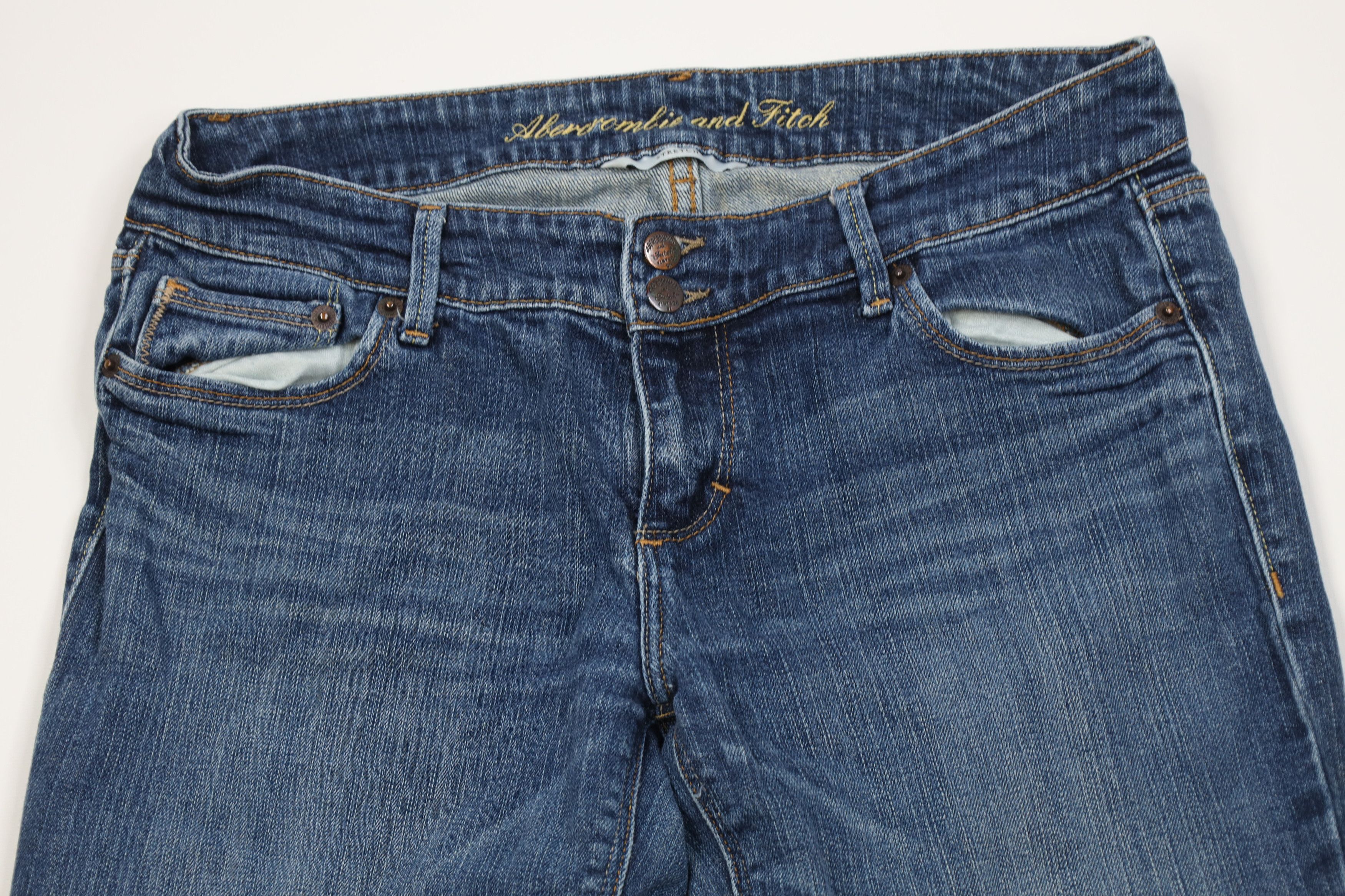 Abercrombie & Fitch Vintage 90s Y2K Abercrombie & Fitch Babydoll Wide Leg Jeans Size 28" / US 6 / IT 42 - 2 Thumbnail