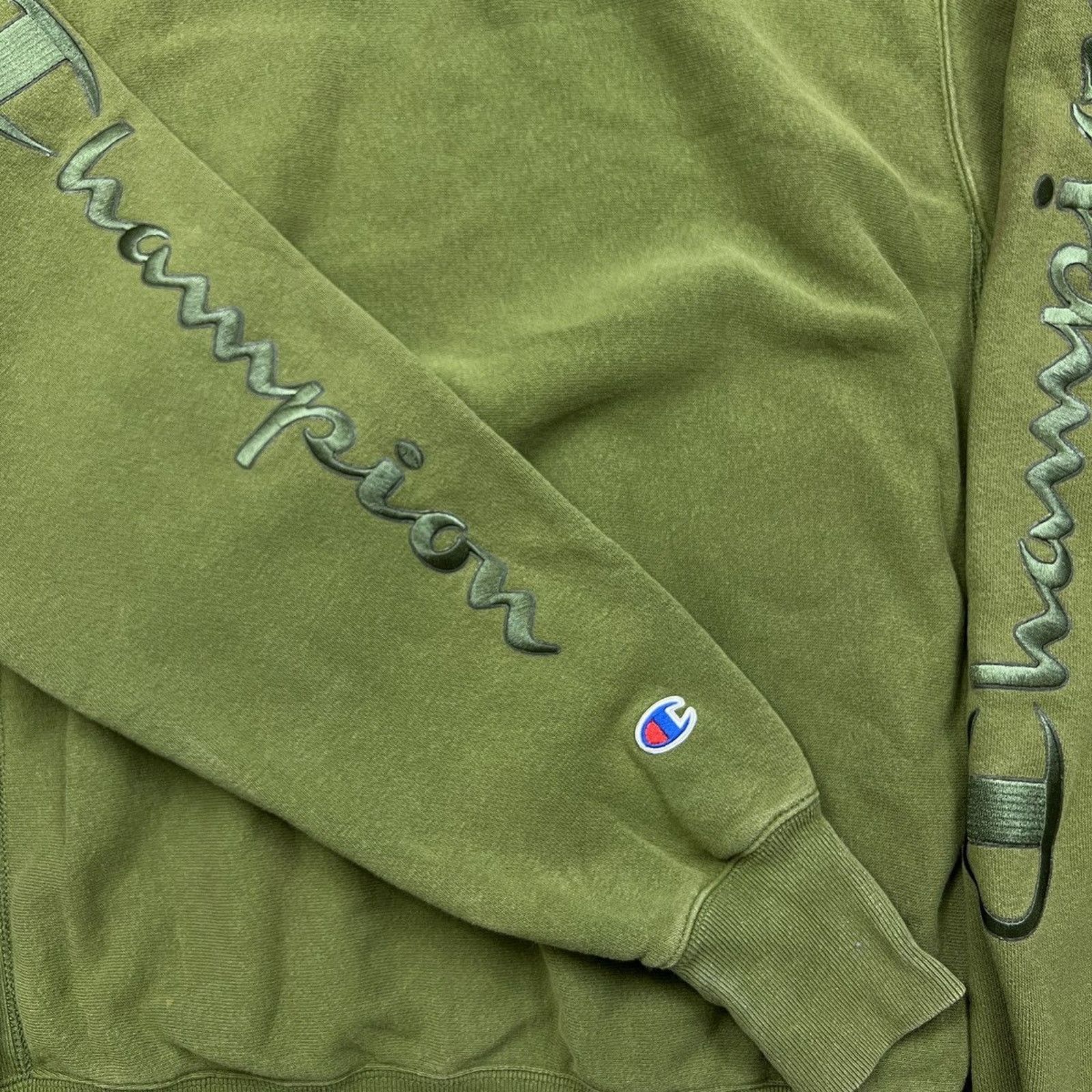 Champion × Vintage Champion Reverse Weave Hoodie Script Faded Hooded Sweatshirt Size US S / EU 44-46 / 1 - 6 Thumbnail